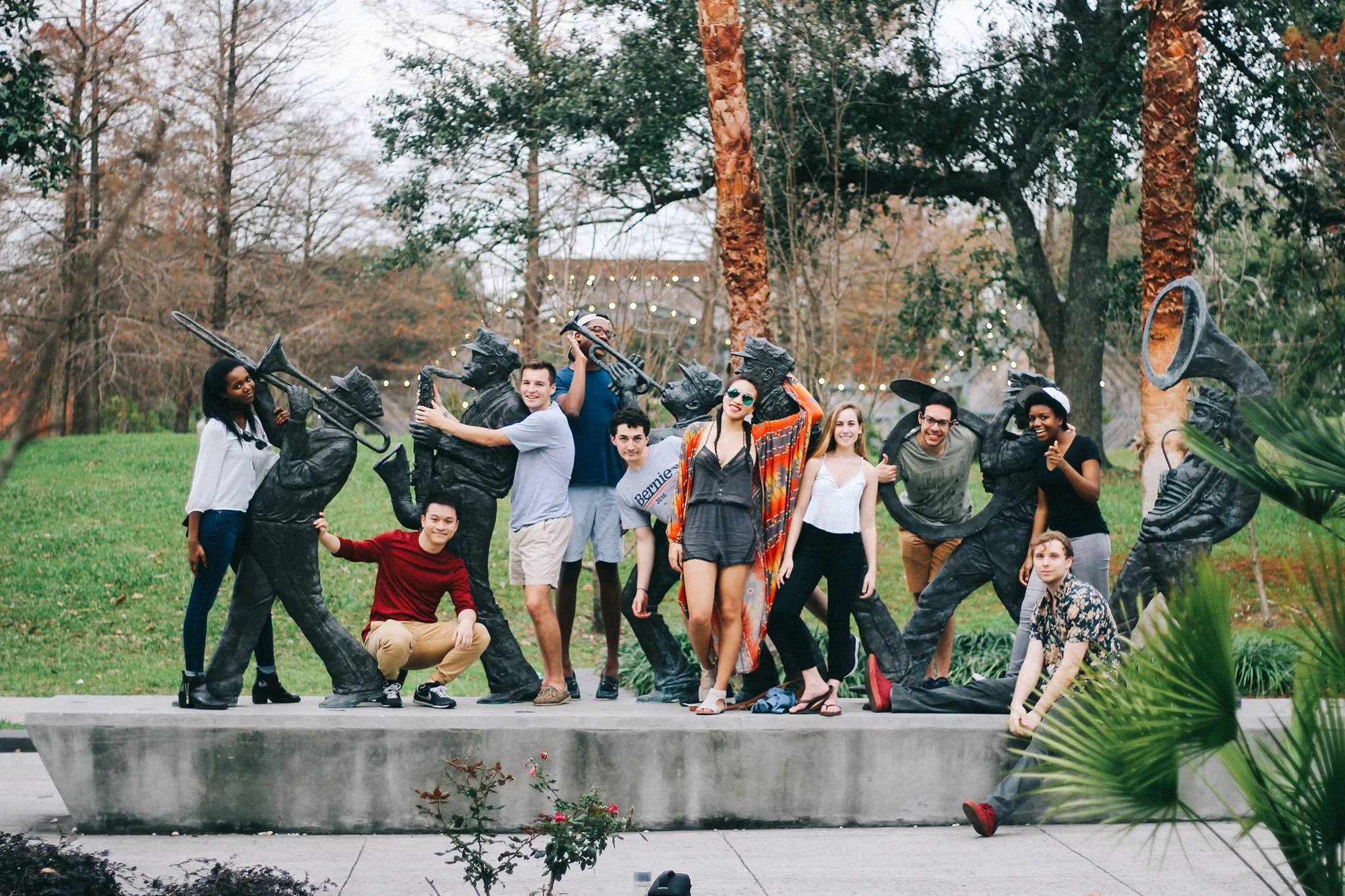 The Keys posing and being SUCH tourists during Winter Tour 2017 in New Orleans!