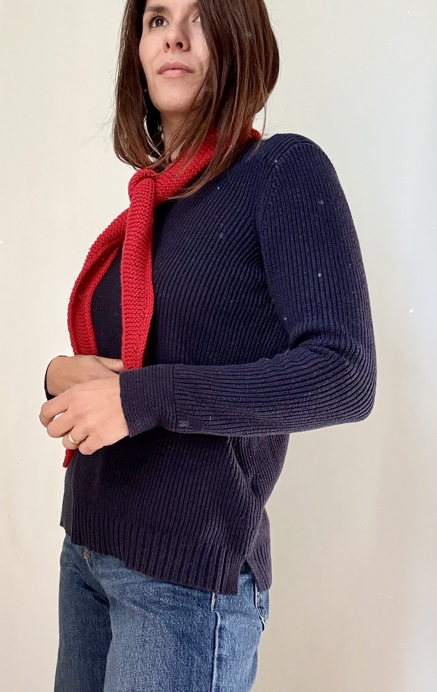 Navy Blue Knit