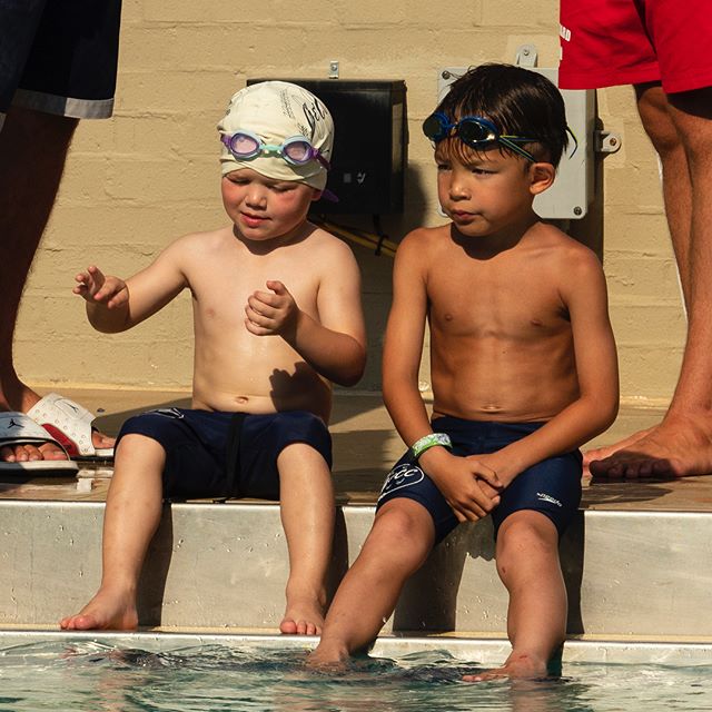 Summer is swim meets! The Fong boys are following in their mother&rsquo;s webbed footsteps. They get faster every race! #summertime #swimming