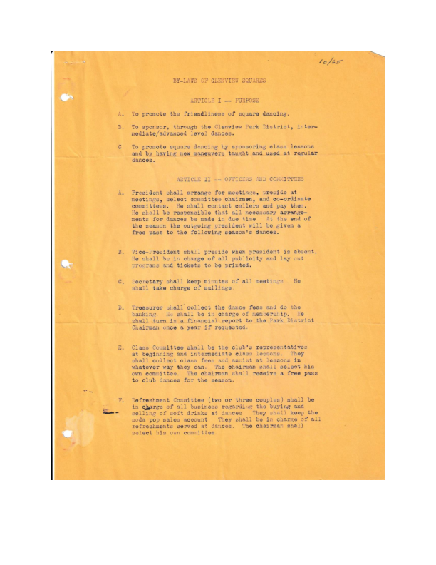 October 1965 By-laws Page 1