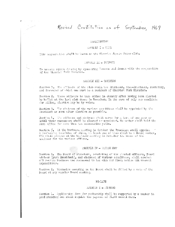 Revised Constitution September 1969 Page 1