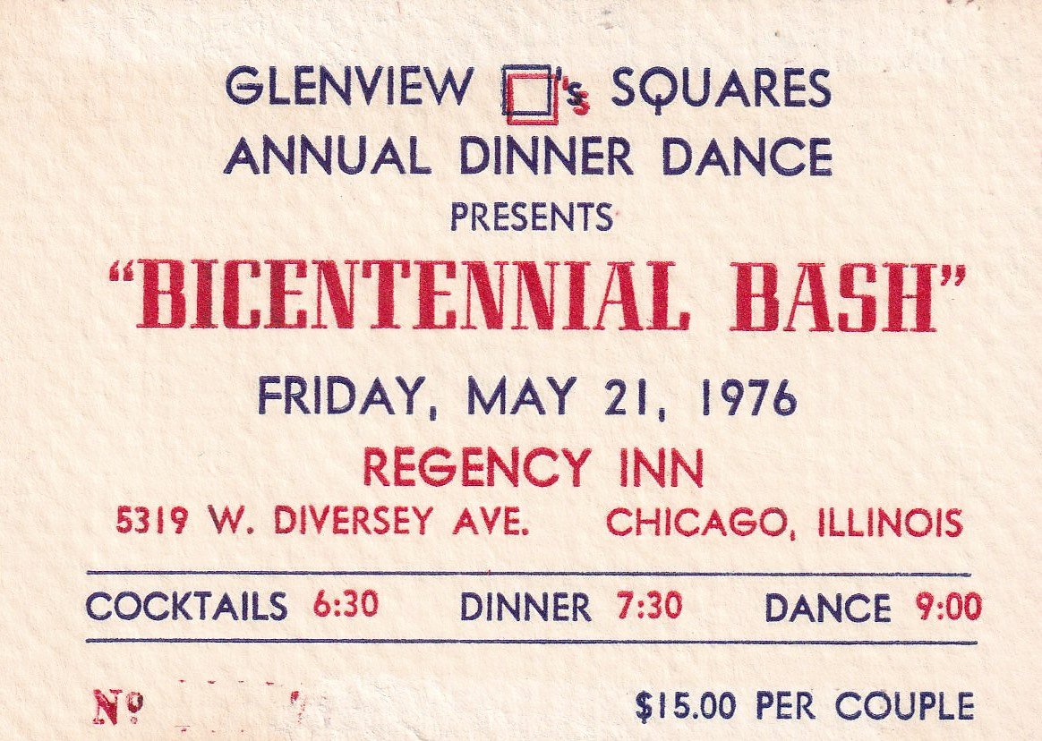 Bicentennial Bash Dinner Dance Ticket 1976