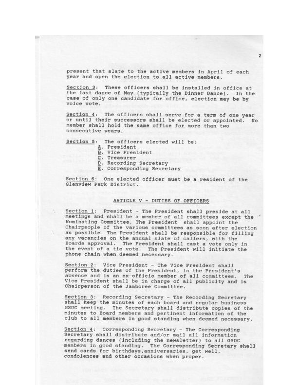 GVS Constitution &amp; By-Laws 1983 Page 2