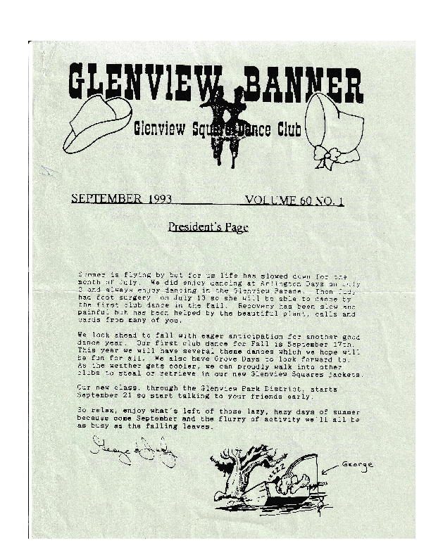 Glenview Banner September 1993 Page 1
