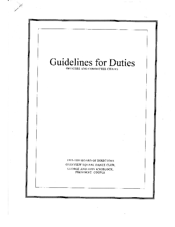 Guidelines for Duties 1993-1994 Page 1