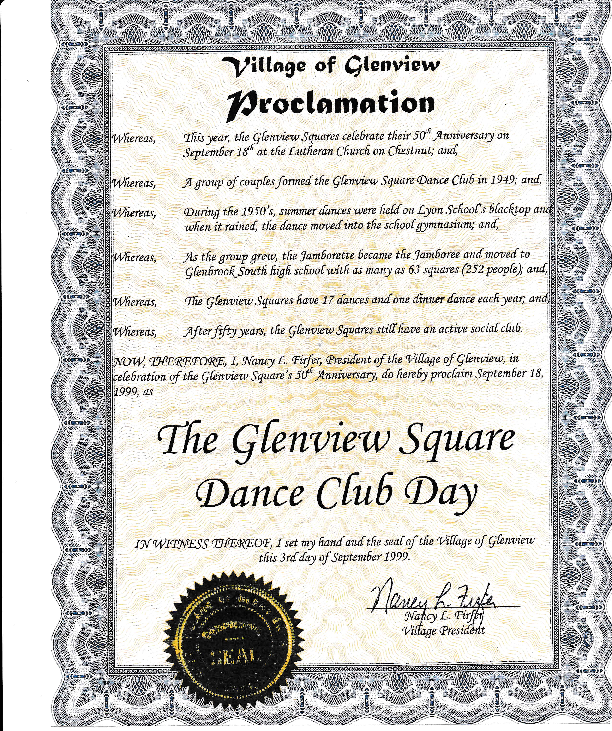 Village of Glenview Proclamation