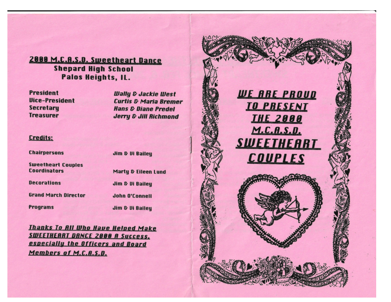 2000 MCASD Sweetheart Dance flyer Page 1