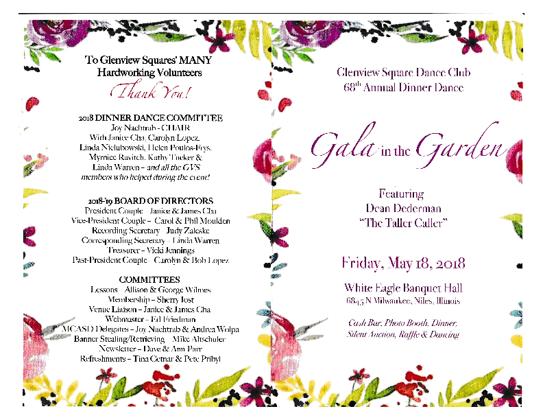 Gala in the Garden Program May 18, 2018 Page 1