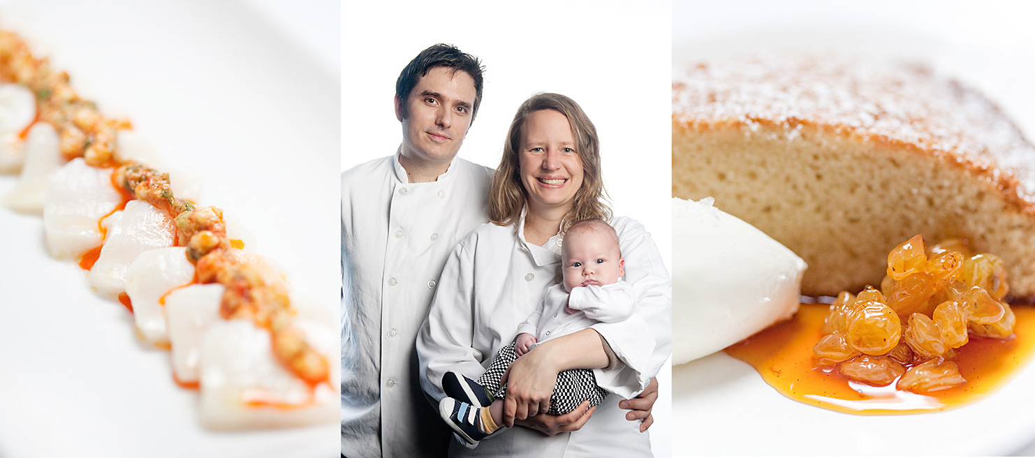 dell'anima, Lartusi and Anfora Executive Chef and Executive Pastry Chef, Gabe and Katherine Thompson and son