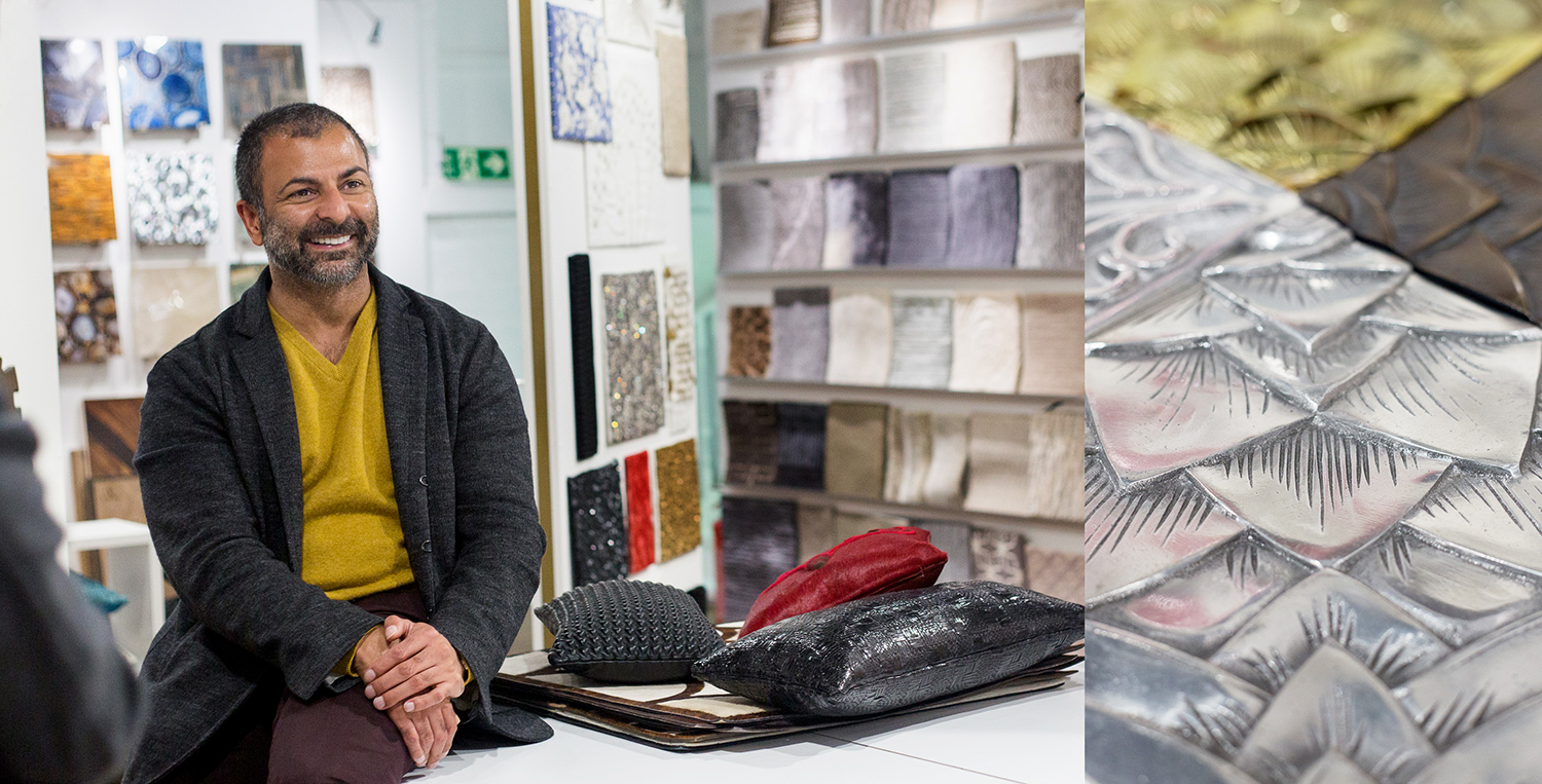 Fameed Khalique in his London Showroom for Design Hounds 