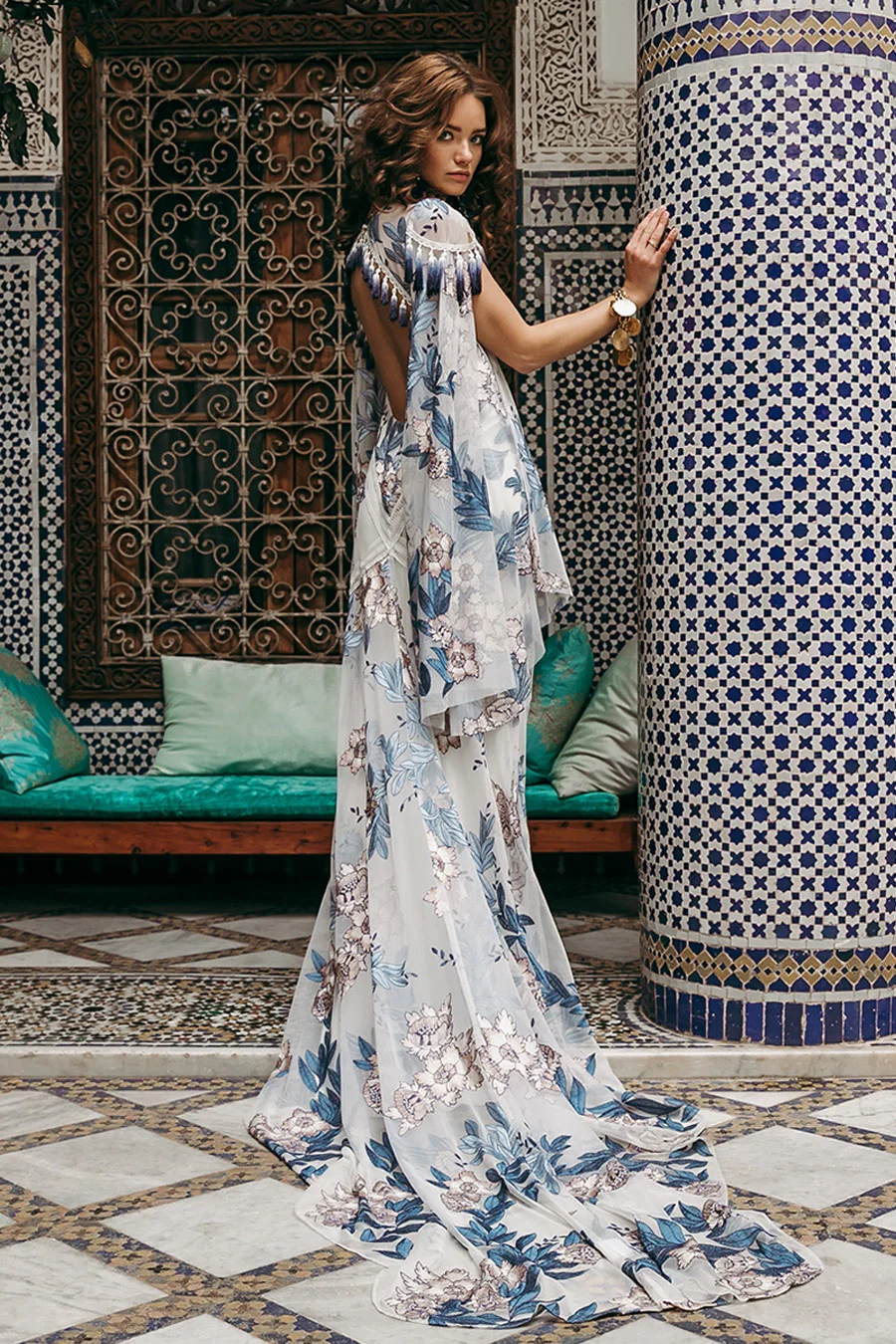 Aegean…or the dress of our dreams as we like to refer to it as! From the subtle yet unique tassels to the flattering plunging neckline, any bride who wears this dress on her wedding day is bound to make jaws drop and hearts stop when she walks down the aisle. And for all you brides who want to leave your mark in the wedding world, Aegean also comes Indigo!