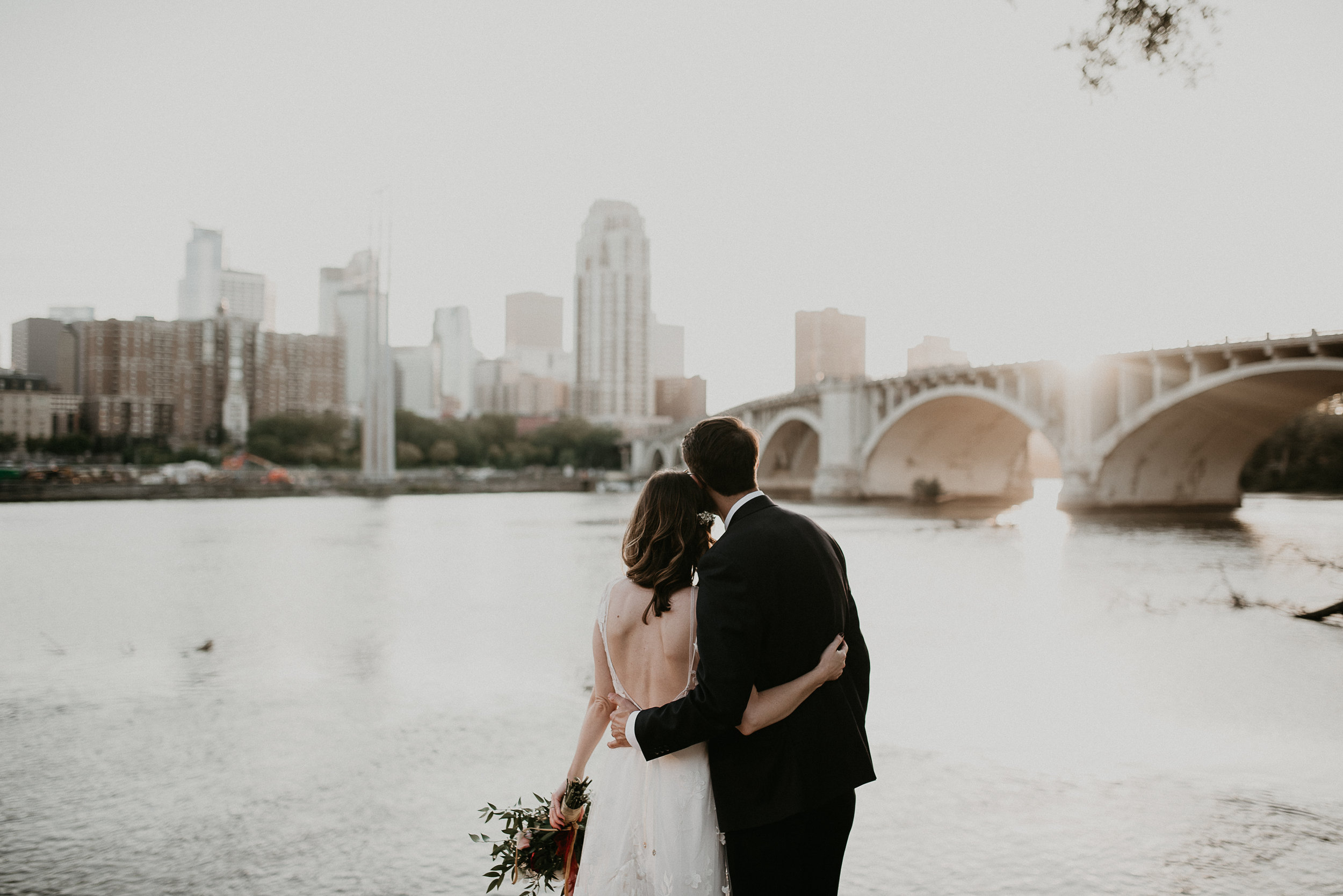 Real Wedding: Erica + Billy :: Minneapolis City Wedding with Moody + Romantic Florals