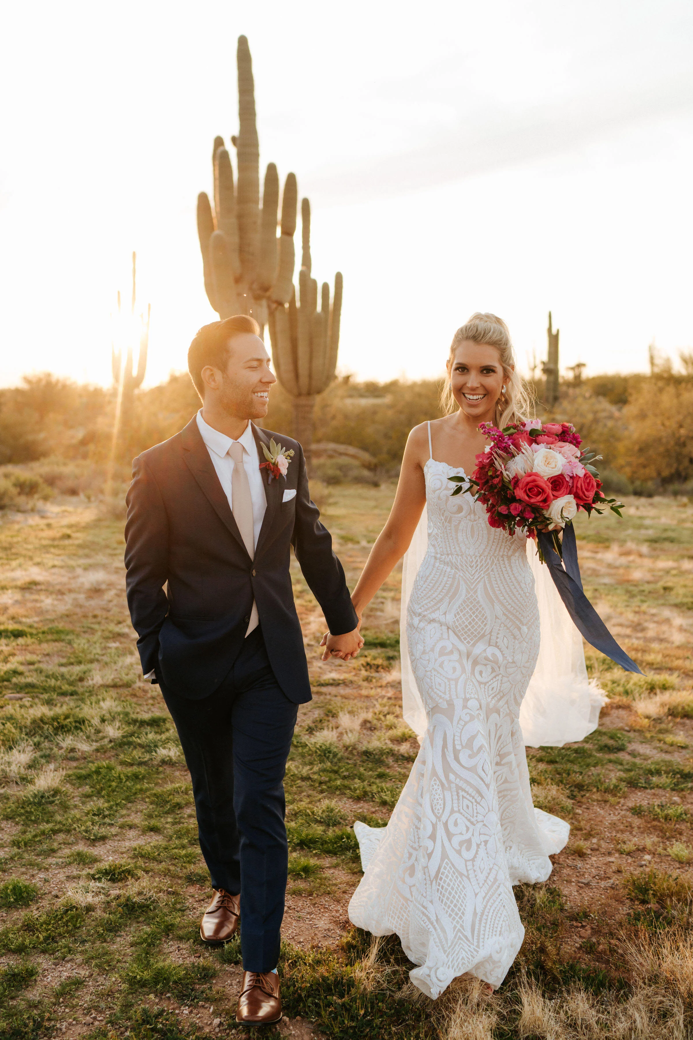 Real Wedding: Hilary + Patrick :: Modern + Boho Desert Wedding in Blush By Hayley Paige
