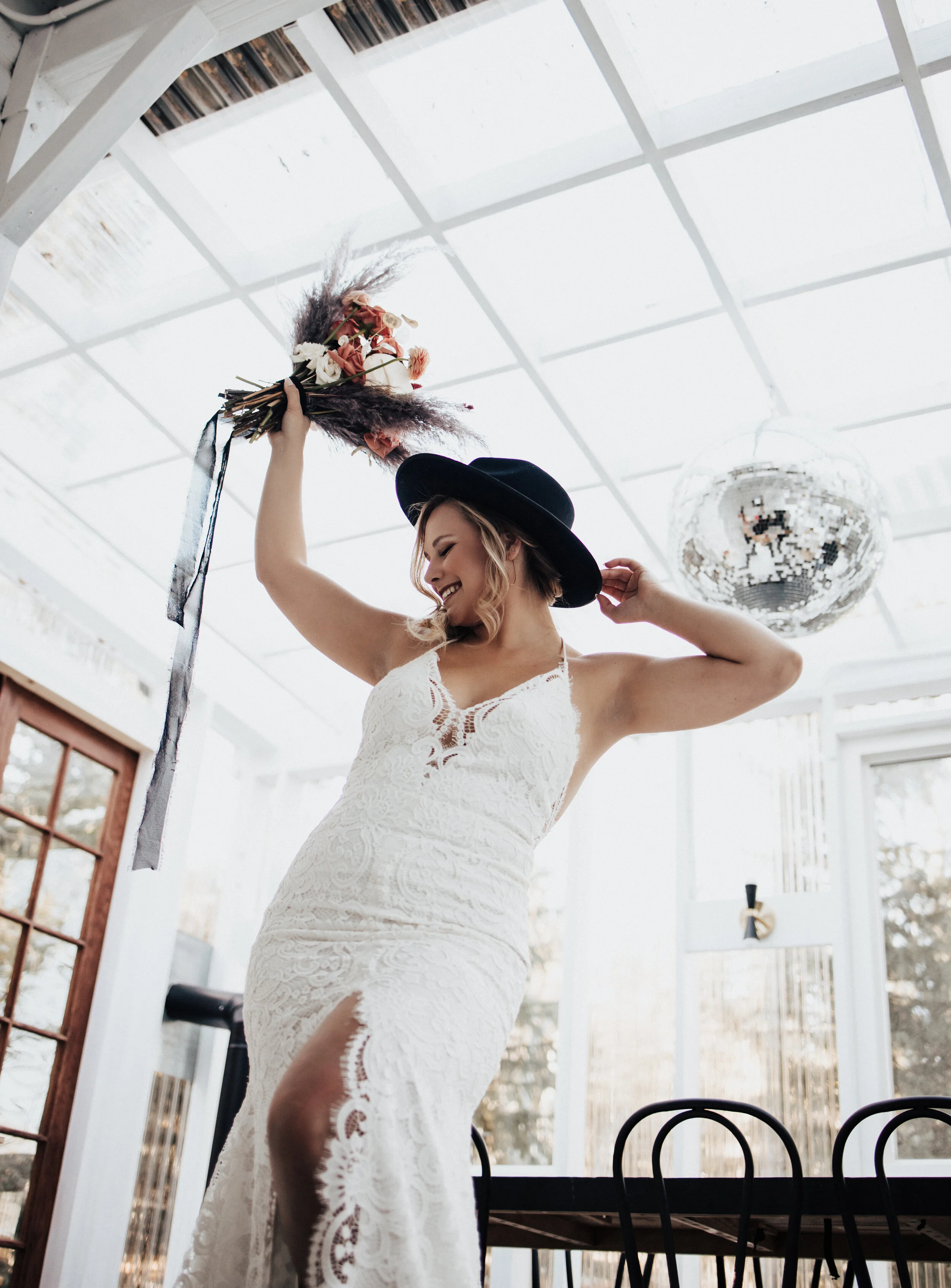 RETRO + WINTERY STYLED SHOOT IN ANAIS ANETTE GOWN