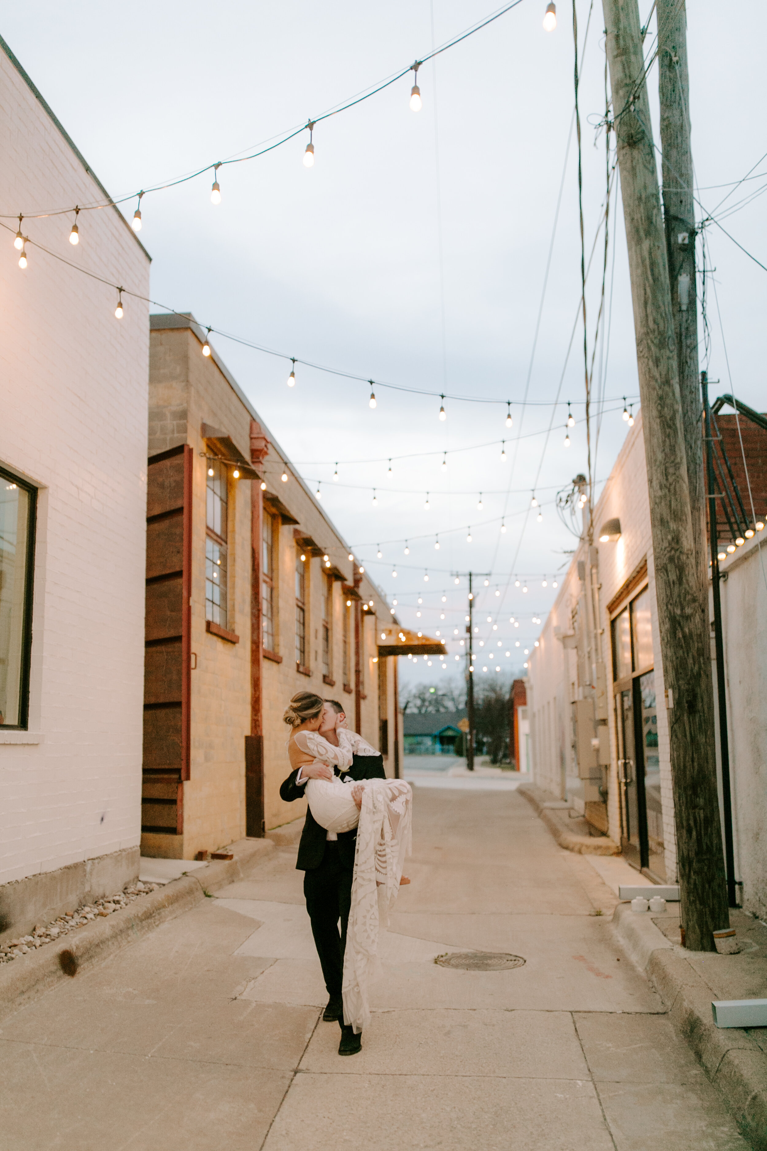  Rue de Seine Layla wedding dress for Megan and Benjamins Industrial wedding 