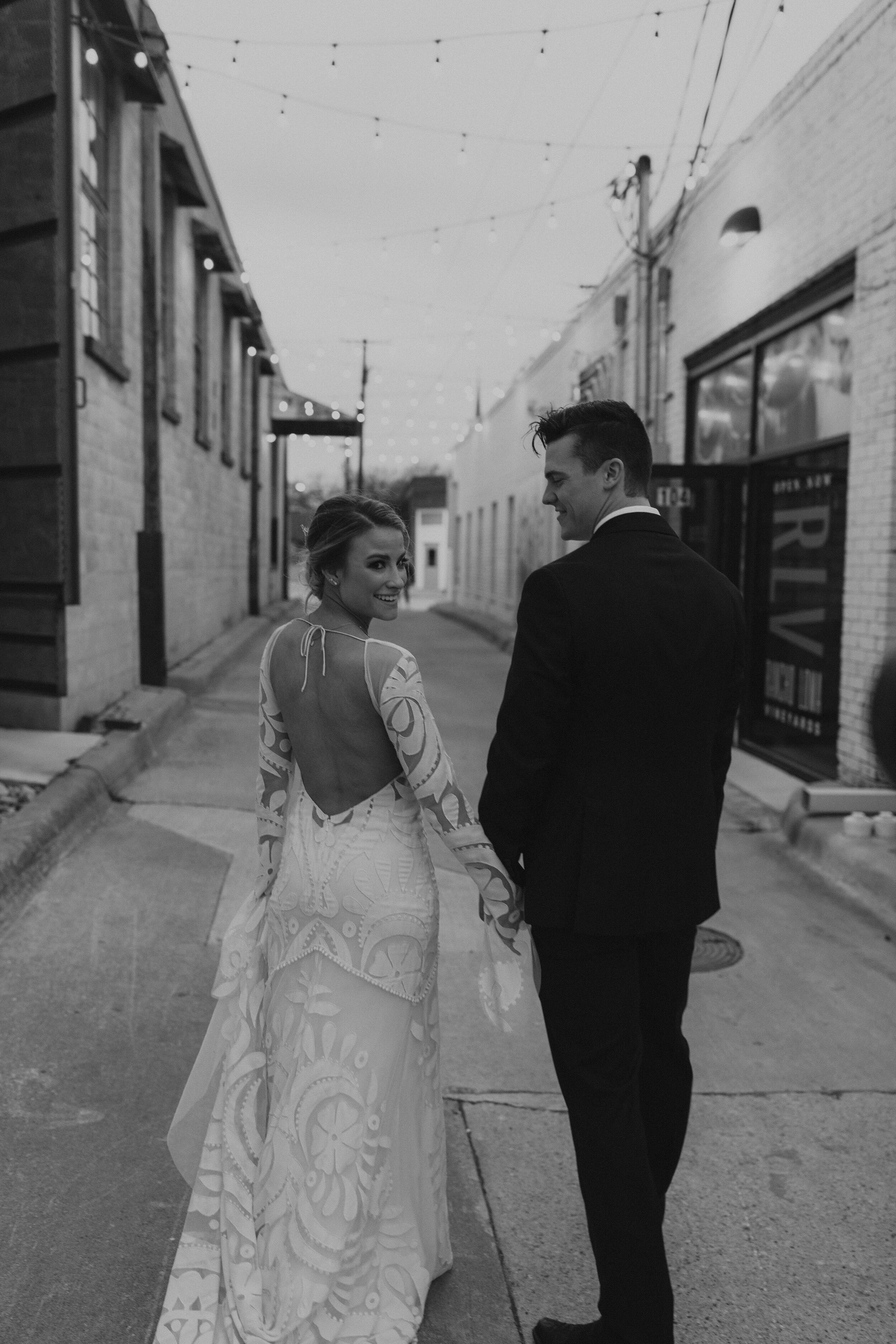  Rue de Seine Layla wedding dress for Megan and Benjamins Industrial wedding 