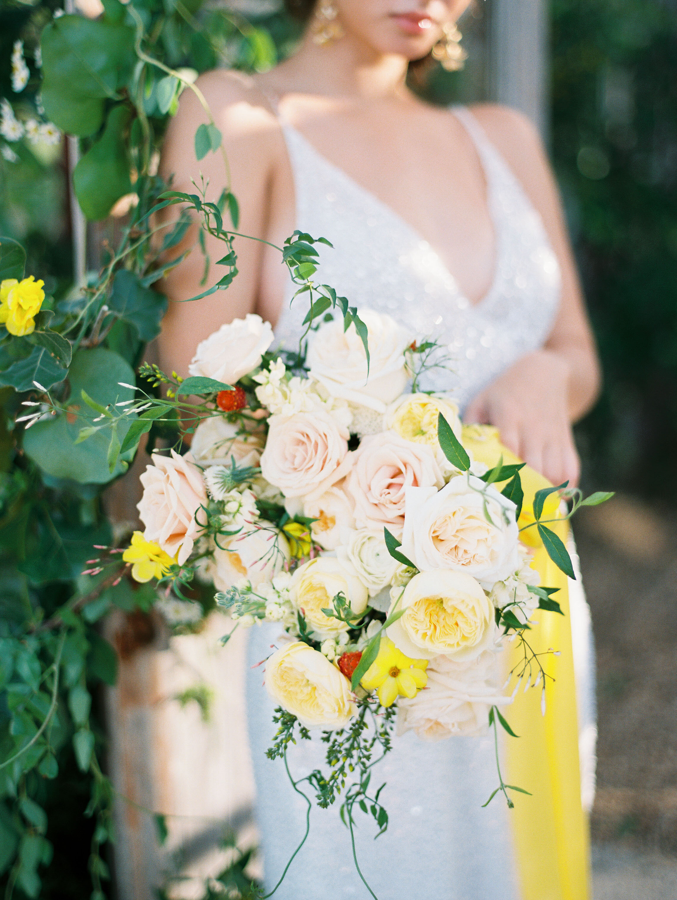  Romantic wedding inspiration in Made With Love Mila wedding gown at The White Sparrow in Texas. 