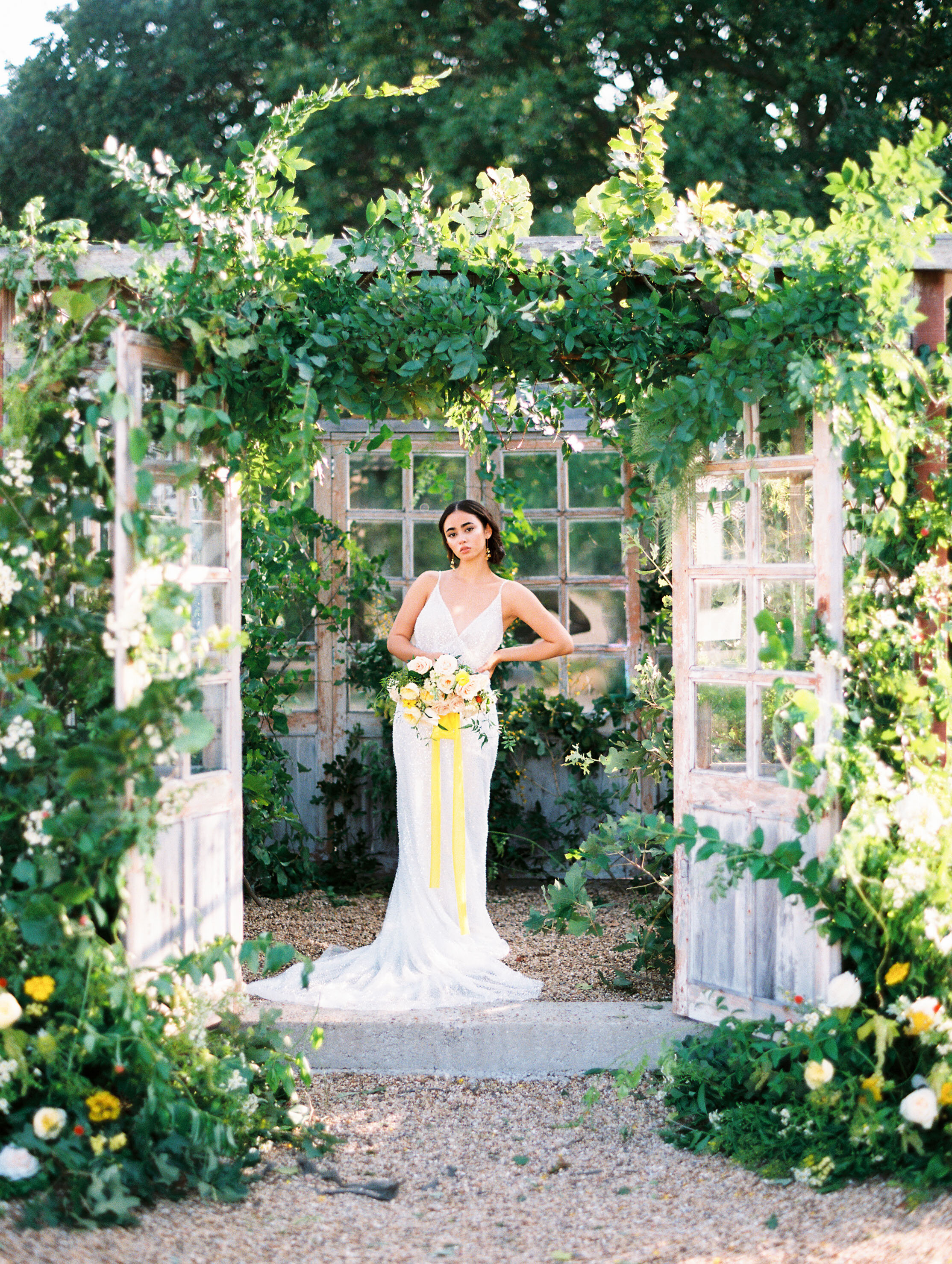  Romantic wedding inspiration in Made With Love Mila wedding gown at The White Sparrow in Texas. 