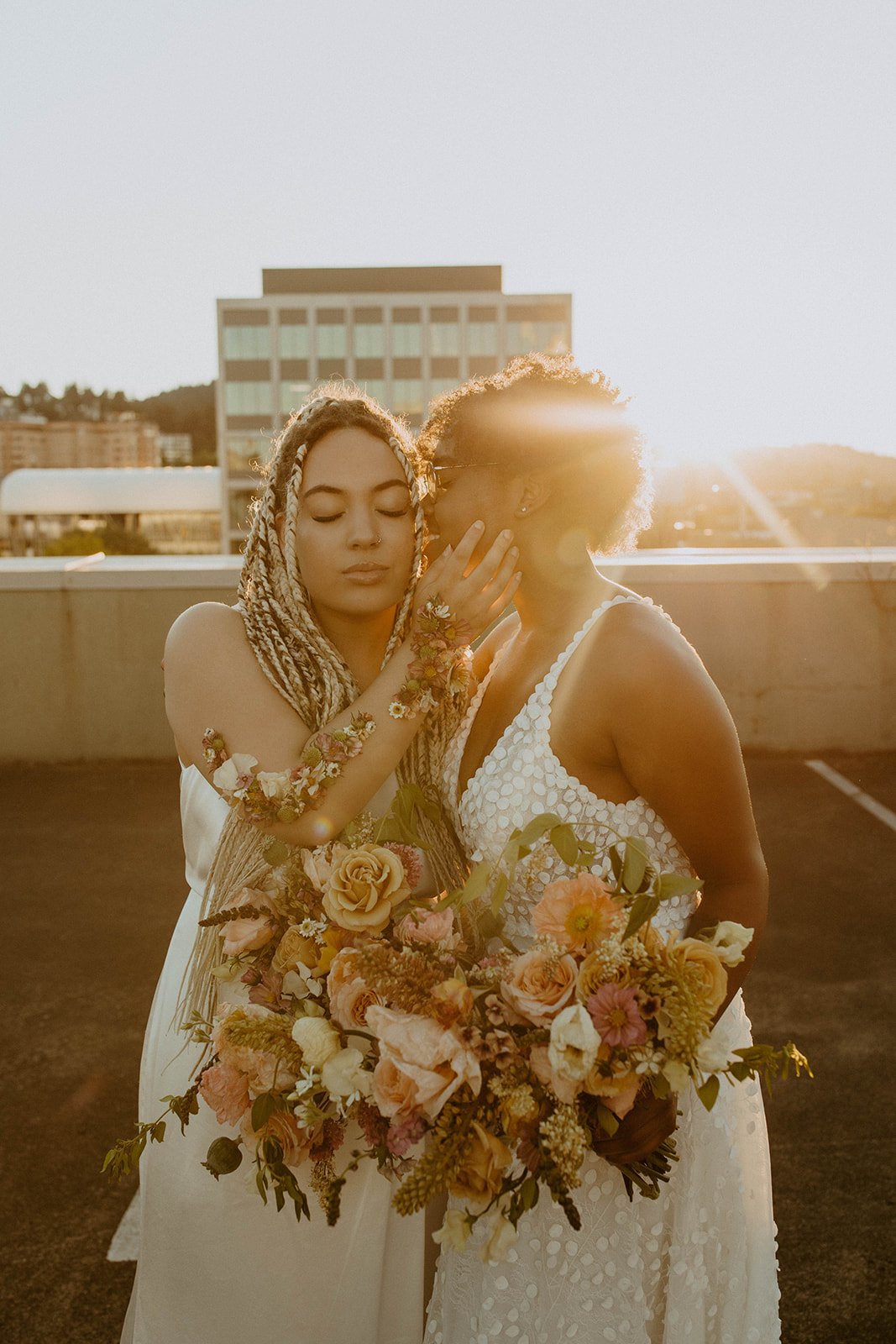 lgbtq+ wedding inspiration featuring made with love and the label wedding dresses