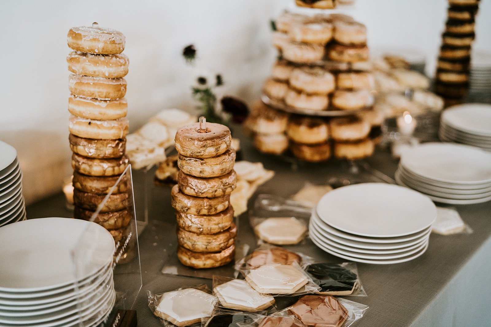 rustic dessert table for wedding reception inspiration
