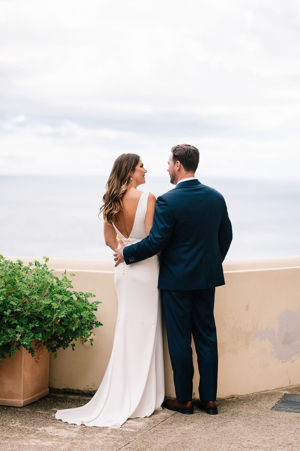romantic elopement in a made with love wedding dress on the amalfi coast