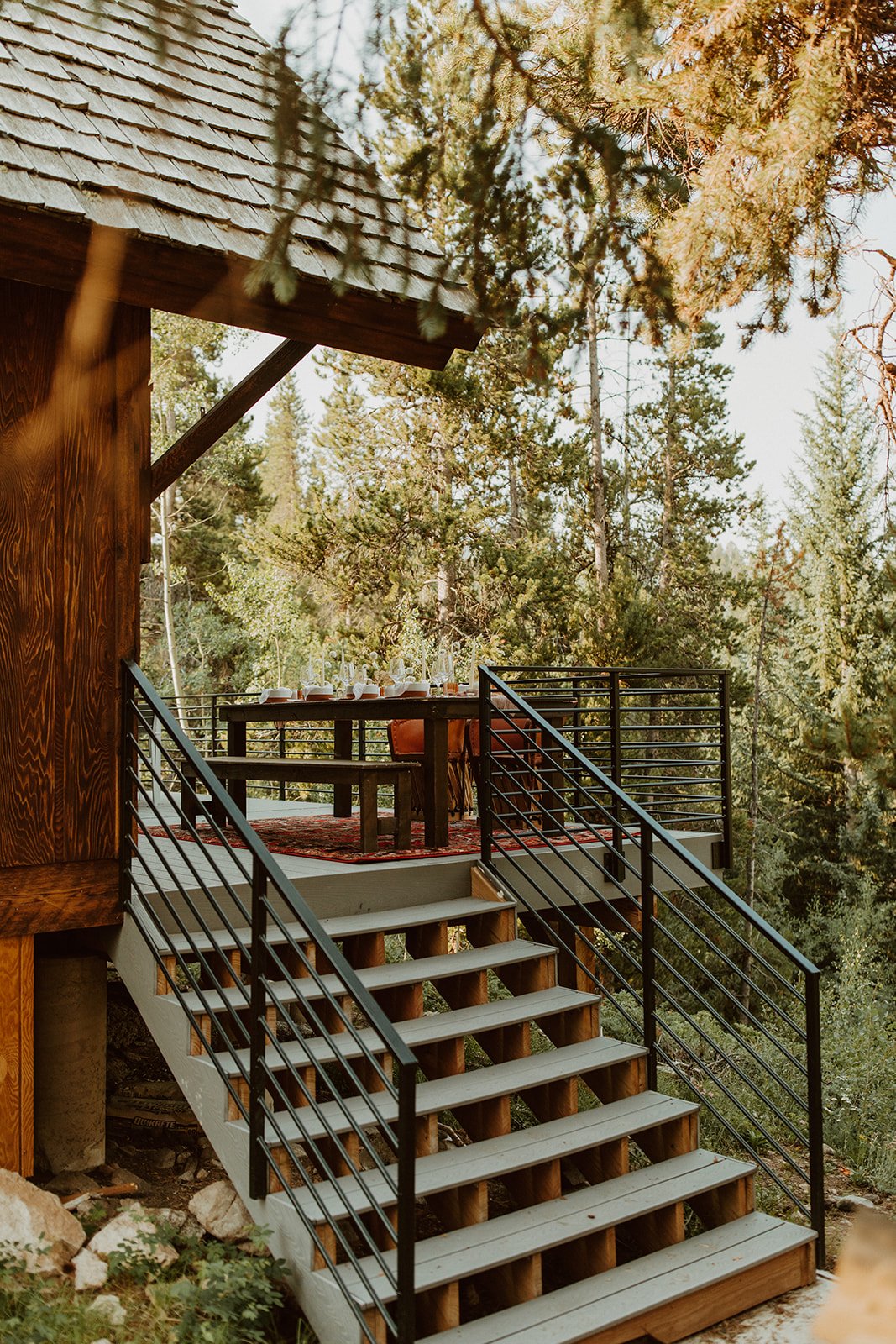 secluded cabin in the woods wedding venue in colorado