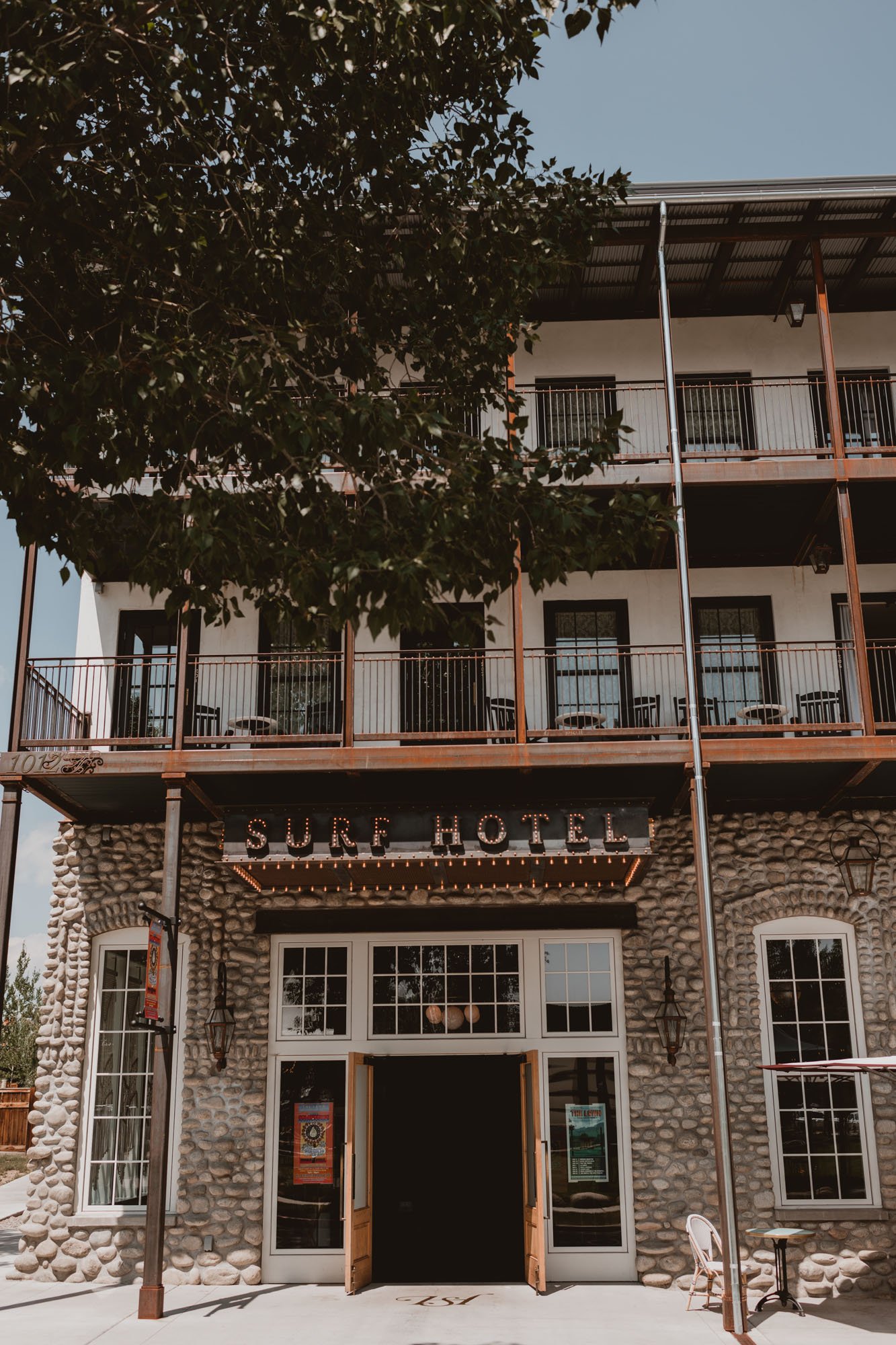 a cool and rustic wedding venue in colorado called the surf hotel.