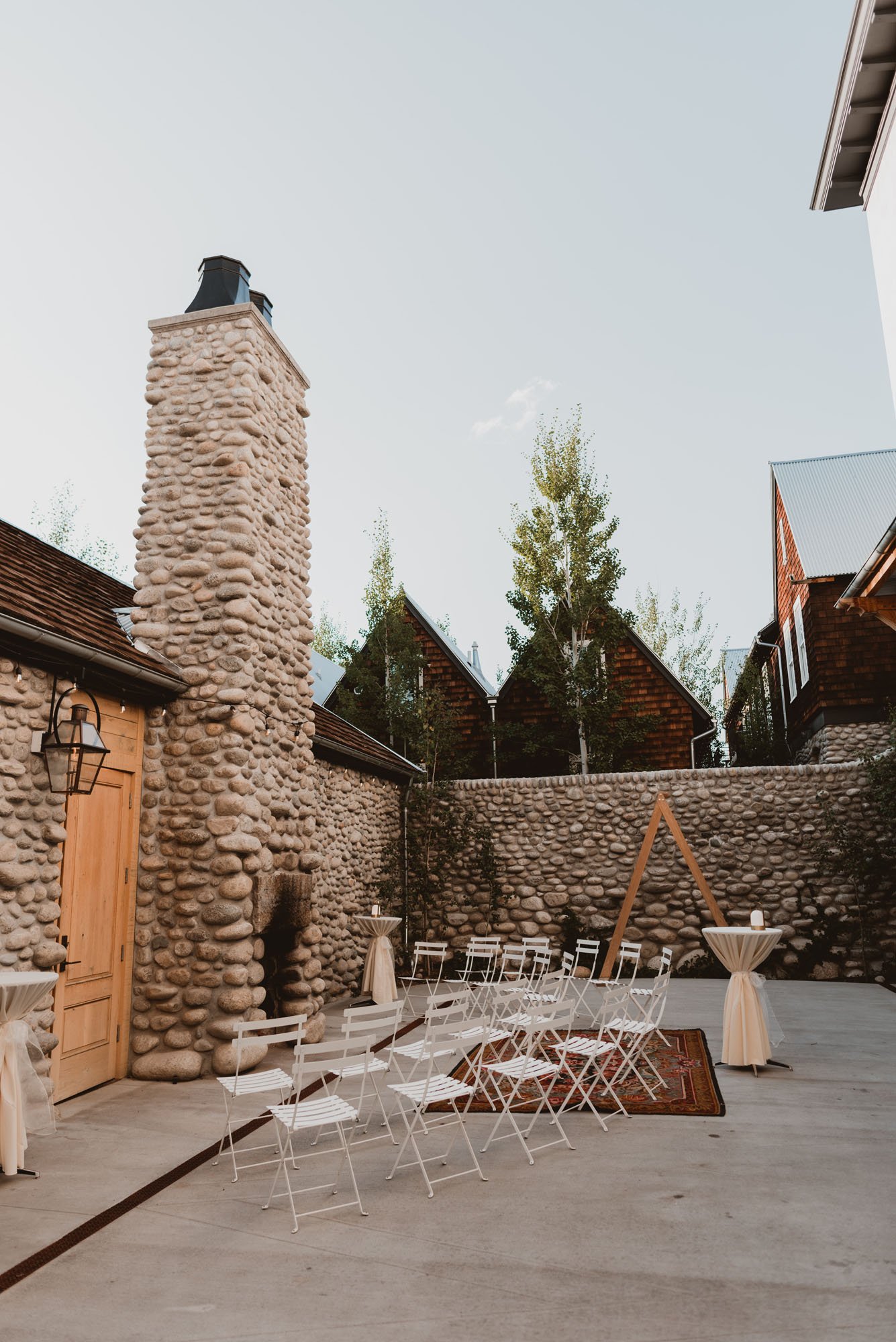 a rustic and boho wedding reception at the surf hotel in colorado.