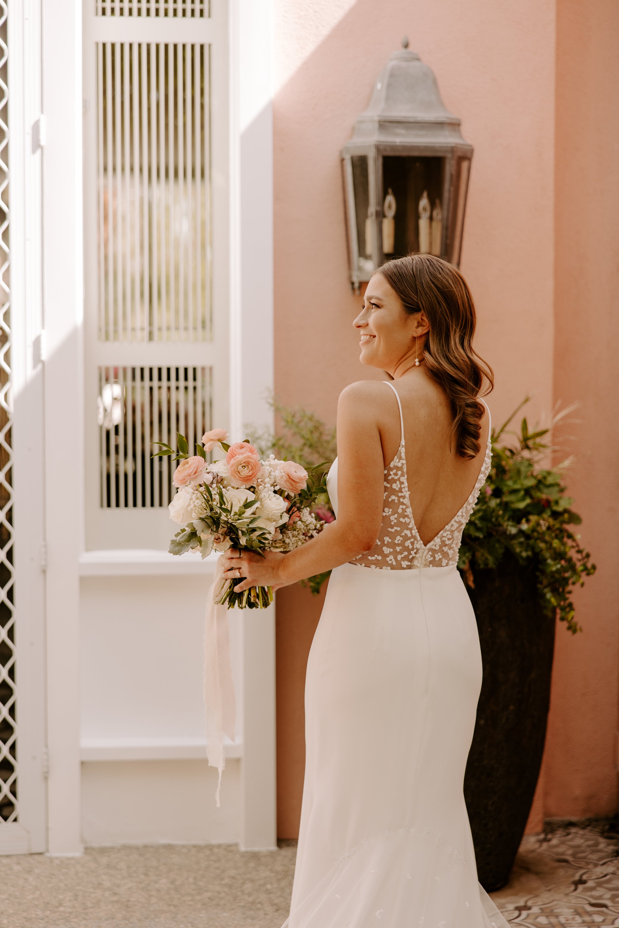 poppy by anais anette worn by this chic and fun bride in a palm springs wedding
