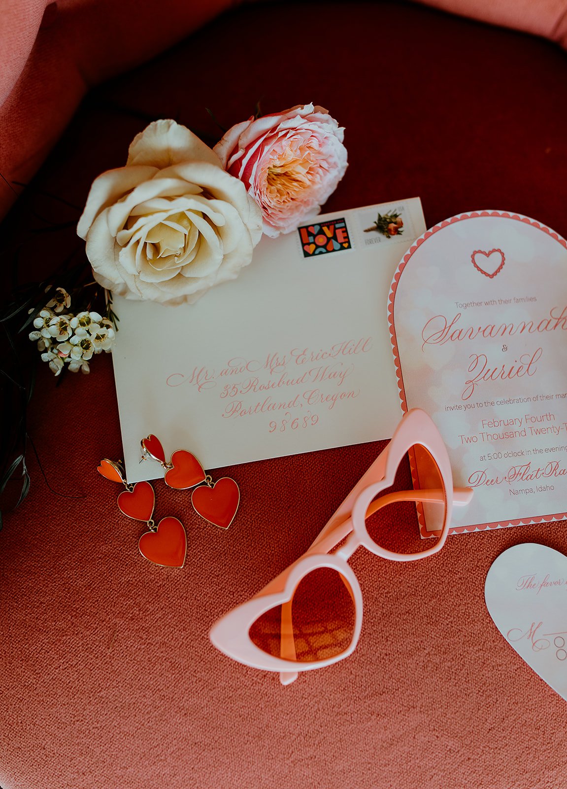 valentines day themed wedding invitations