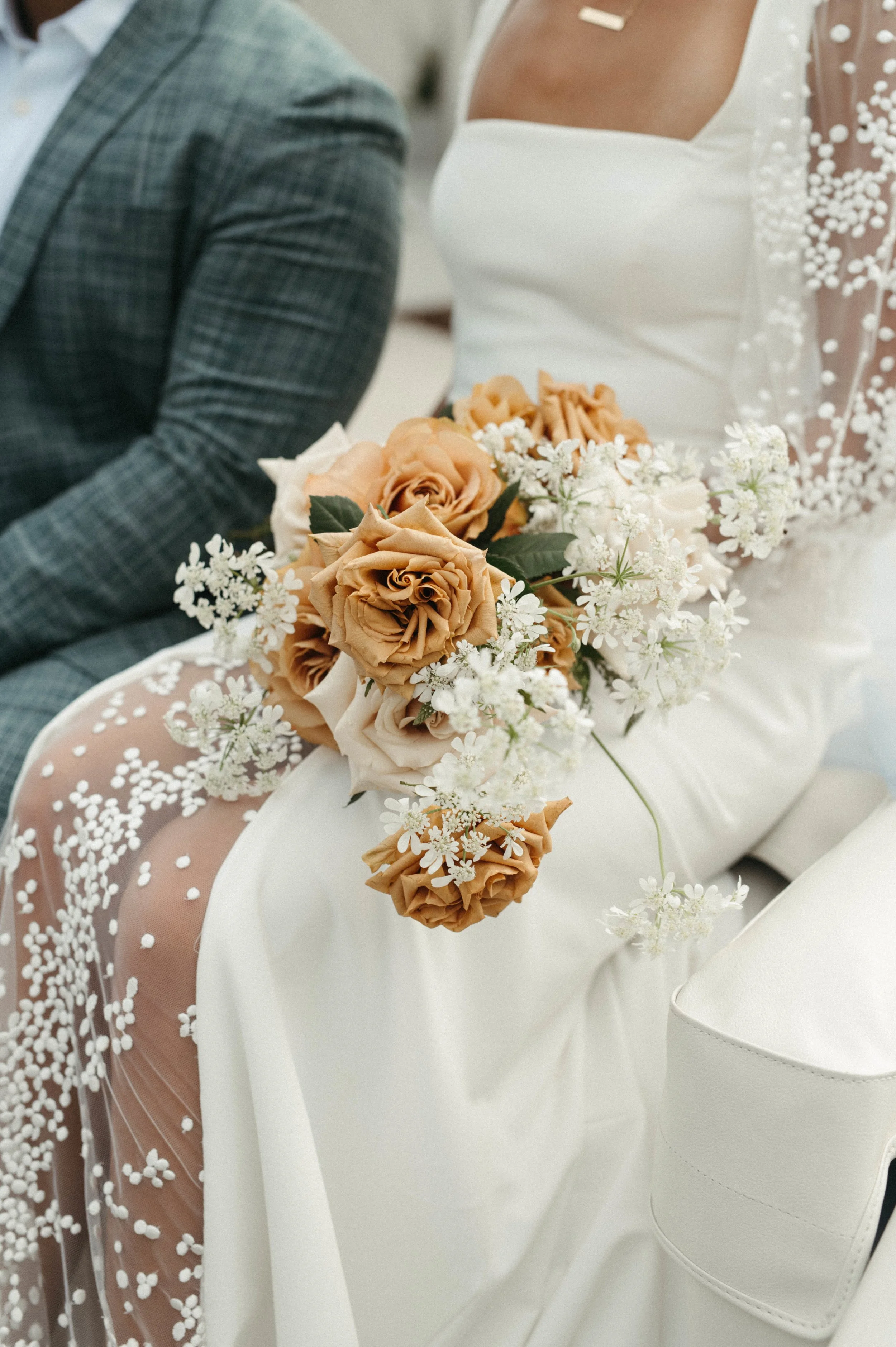 fresh and fun styled elopement featuring laudae polka dot lace wedding dressa&b  bridal shop