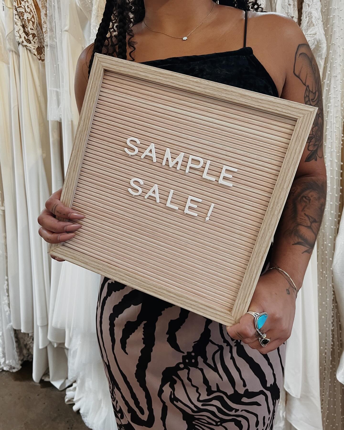 our SPRING SAMPLE SALE is in 3 days! 🥂 on may 9th across all @aandbe_bridalshop locations, a large selection of our inventory will be marked down 30-70% off for one day only &amp; lucky for you, we still have appointments available! head online to s