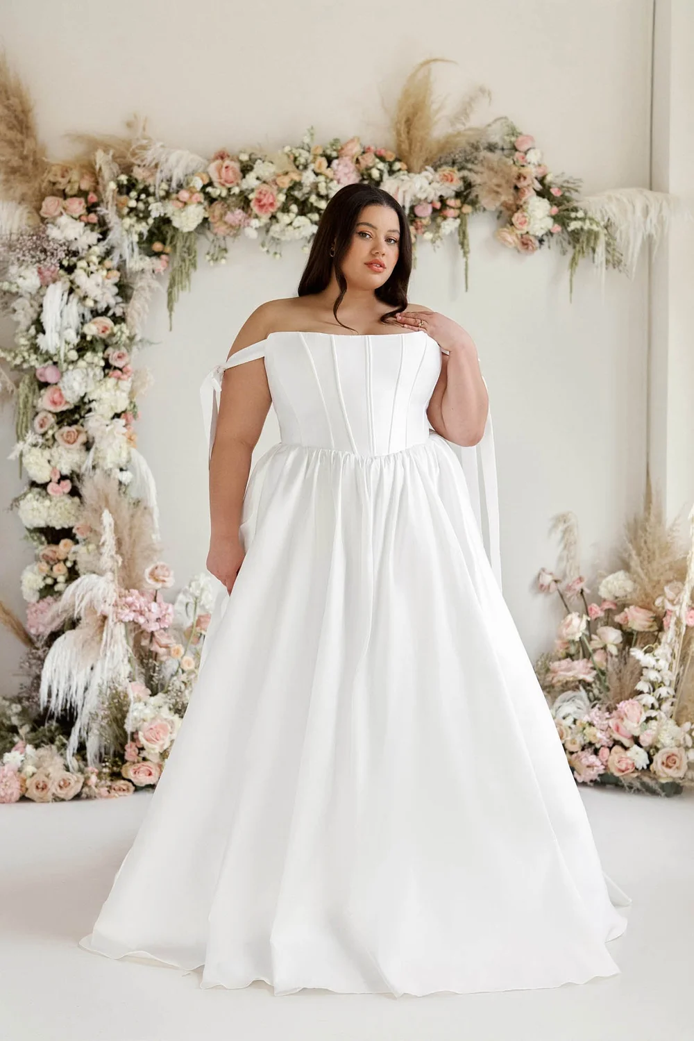 a line bridesmaid dress Wisteria Slit Pleated One Shoulder A-line Chiffon Bridesmaid Dress