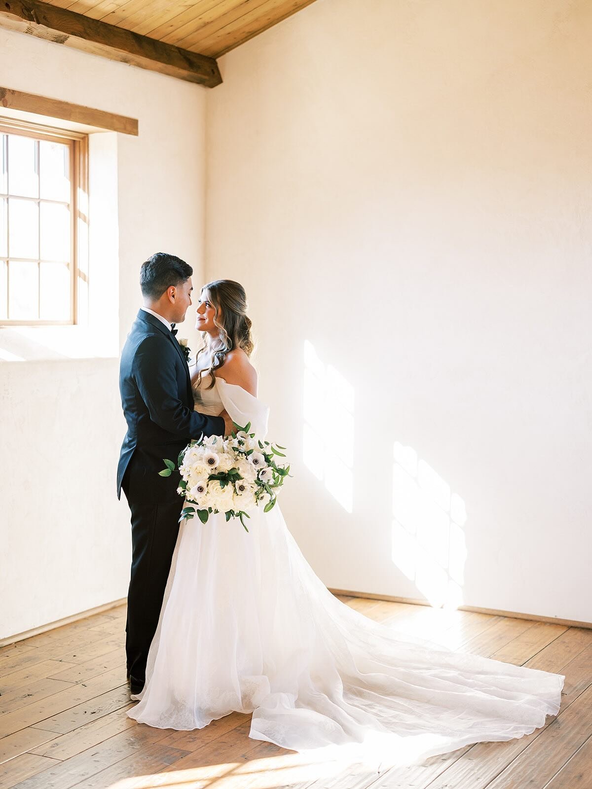 high school sweethearts to the #aandbabe altar 🤍

photo @madisonrichardsphoto_ 
venue @hiddenriverranchtx 
planning + styling @perfectlyplannedtx 
florist @wildpoppyflorist 
alterations @thedresswhisperer_yeg 
catering @mandolasitalian 
hair &amp; m