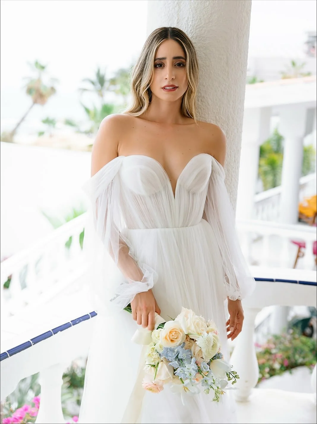 #aandbabe mariana &amp; jake in @alenaleenabridal &hearts;

venue @mardelcabohotel 
photo @mcw_photocinema 
design &amp; planning @ariannaocampocreative 
florals @caboflowerss 
dress @alenaleenabridal via @aandbe_shops austin 

cabo wedding, mexico w