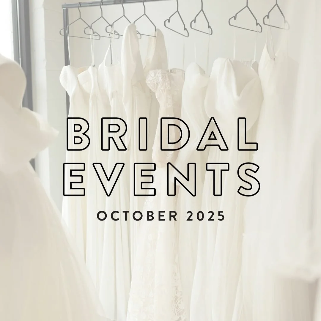 our october events lineup &amp; we are so excited for our brides! grab your say yes crew, your PSL&rsquo;s, &amp; shop our one day only sample sale at any of our locations for your chance to take home your dream dress at a dream price 🤍

&amp; don&r