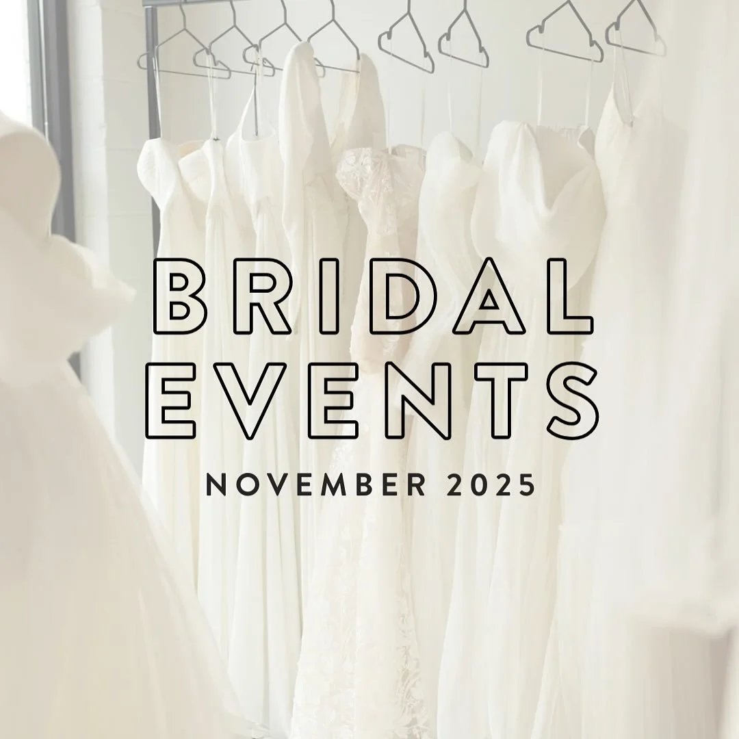 our november events lineup has us doing a little happy dance & we hope our soon-to-be brides are just as excited 🤍 kicking things off with our all location open house on november 6th where we’ll be chatting all things #nybfw ✨ let us know
