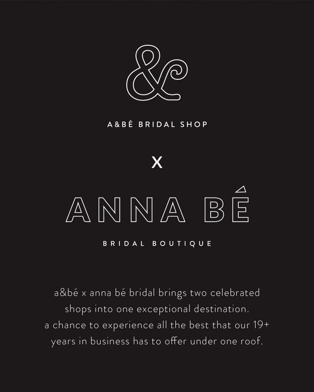 here at a&amp;b&eacute; x anna b&eacute; bridal shop, we are the ultimate bridal destination with the best of the best curated dress collections from both @aandbebridalshop and @annabebridalboutique ✨

our shops combine the playful, free spirit of a&