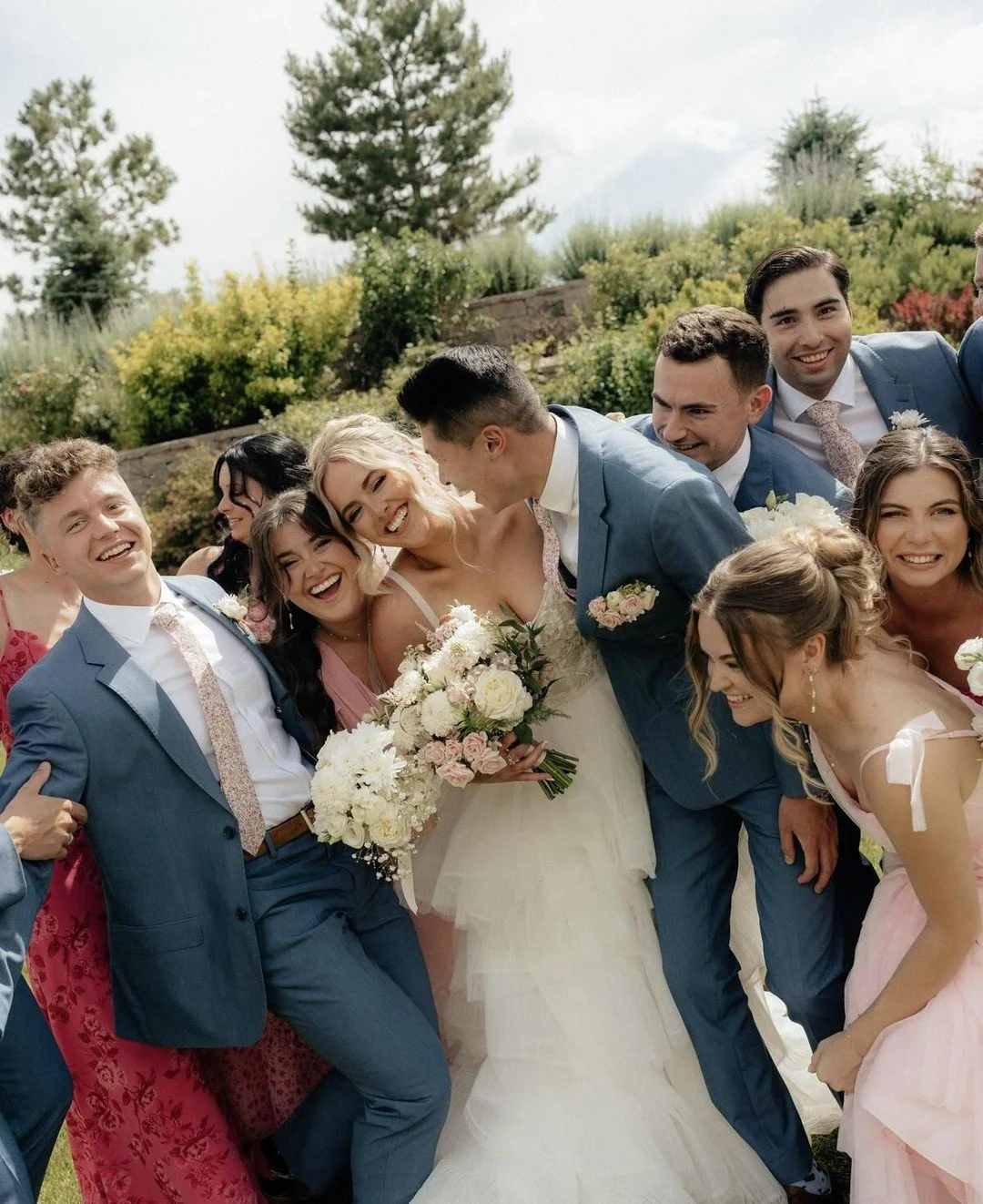 a&amp;b&eacute; real bride molly &amp; brandon tied the knot in @watters 🤍 the love between these two and the pink &amp; red theme are giving us all the valentine&rsquo;s day feels 😍

dress | lowery by @watters via @aandbebridalshop #denver

photos