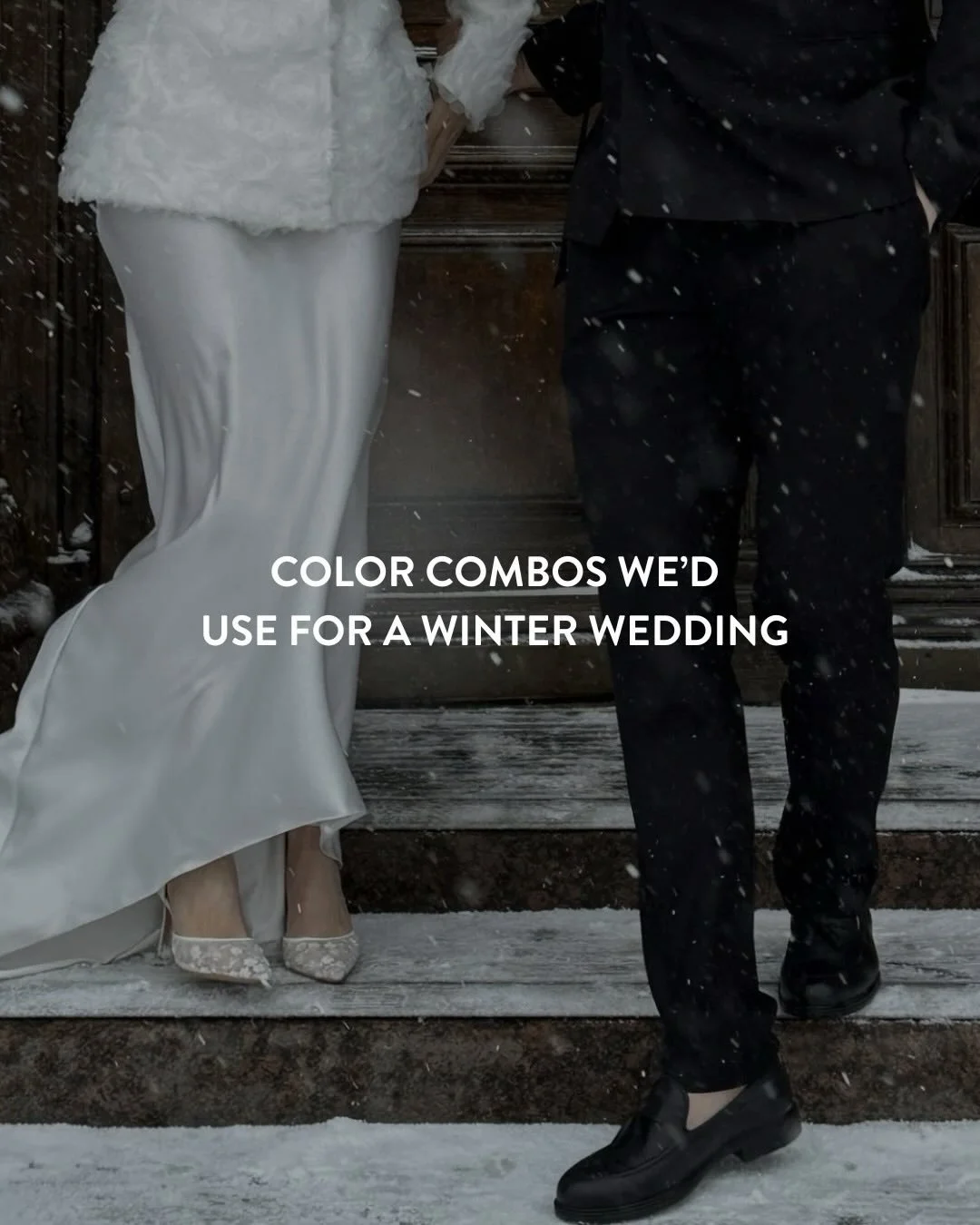 we&rsquo;re loving all the different color combinations we&rsquo;re seeing for winter weddings, but these are a few that have us swooning a little extra 🤍

did you have a winter wedding? tell us all about it in the comments! ❄️✨

all content via @pi