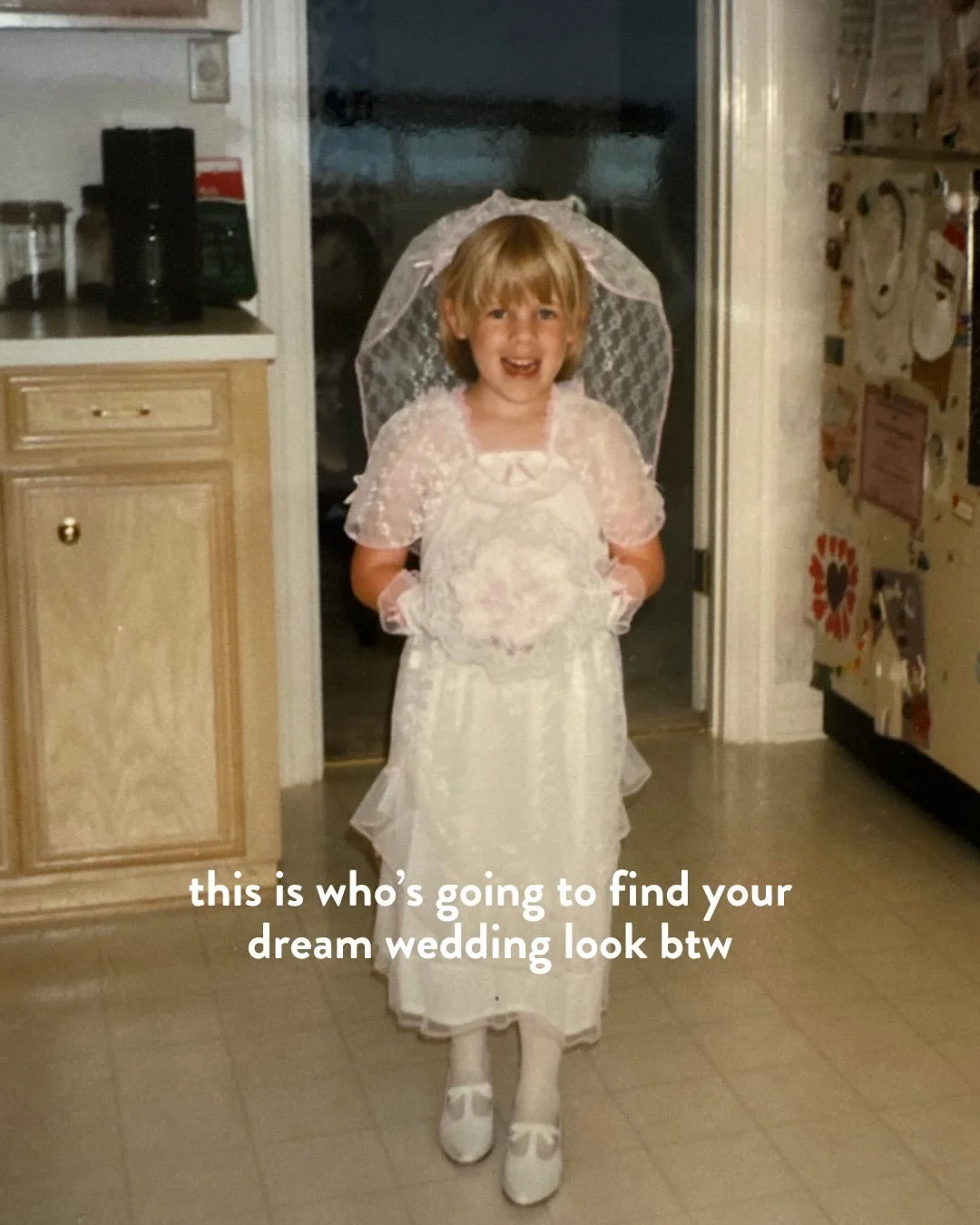 from being trusted with scissors as kids to being trusted to find your dream wedding look 🥺 we promise we will give you the best wedding dress shopping experience here at a&amp;b&eacute; x anna b&eacute; bridal 💌

#babyphotos #bridal #fashion #meet