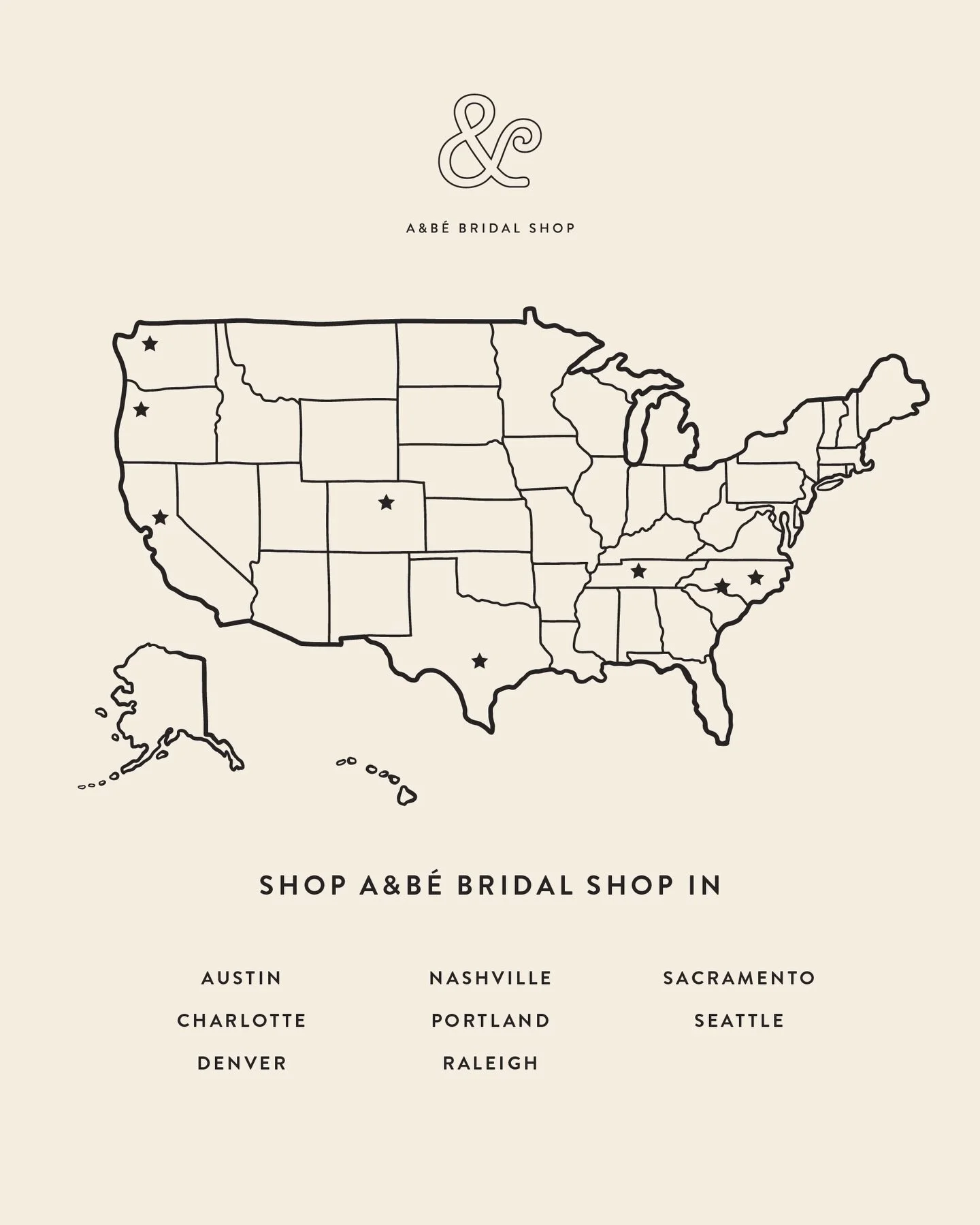just a little reminder&hellip; we&rsquo;re probably closer than you think 😉

find us in austin, charlotte, denver, nashville, portland, raleigh, sacramento &amp; seattle 🤍

every a&amp;b&eacute; shop is home to a good time &amp; a good dress with a