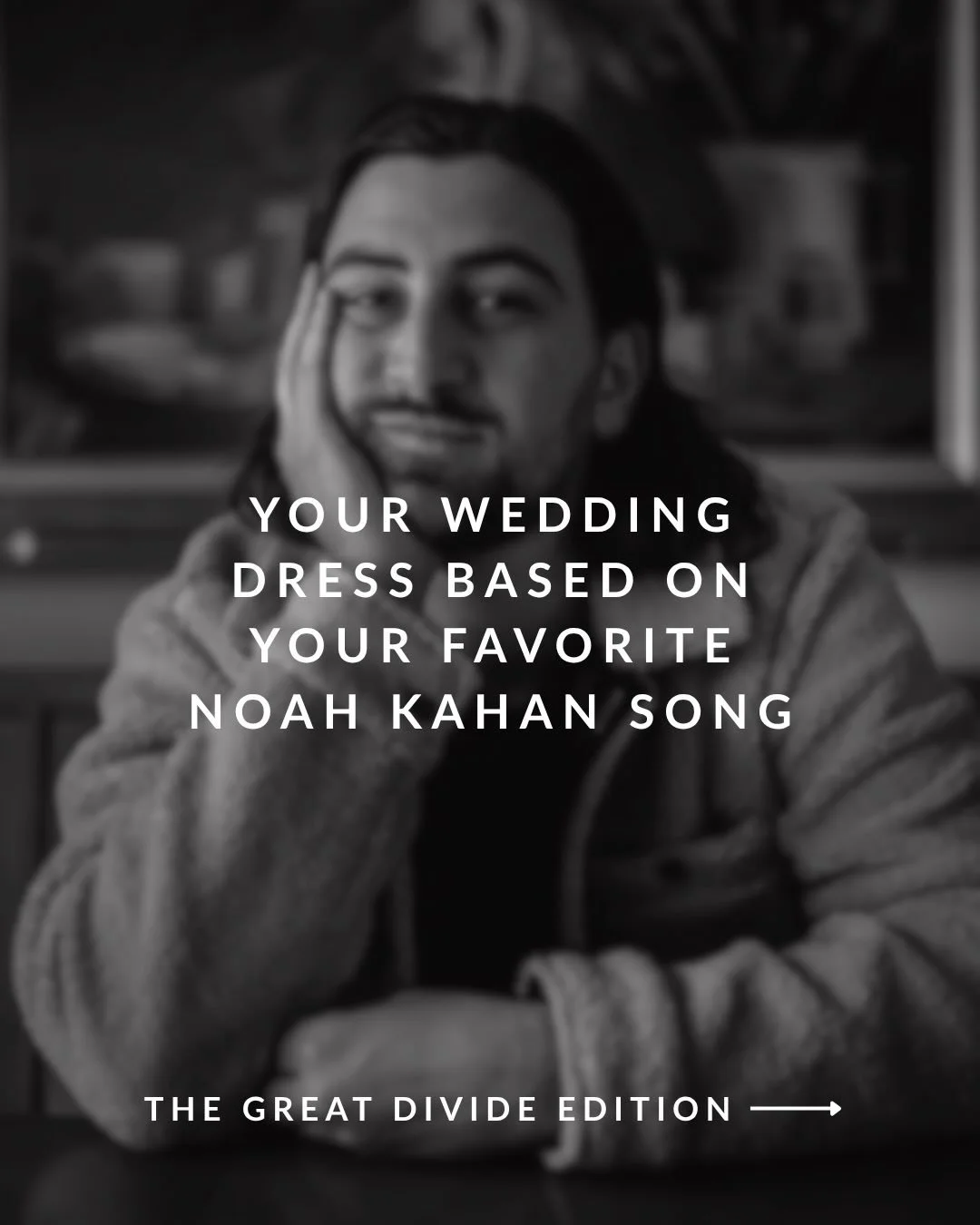 your wedding dress based on your favorite song on &lsquo;the great divide&rsquo; by @noahkahanmusic 🕊️

which dress are you getting married in? 🖤

#thegreatdivide #noahkahan #bridalinspo #2027bride