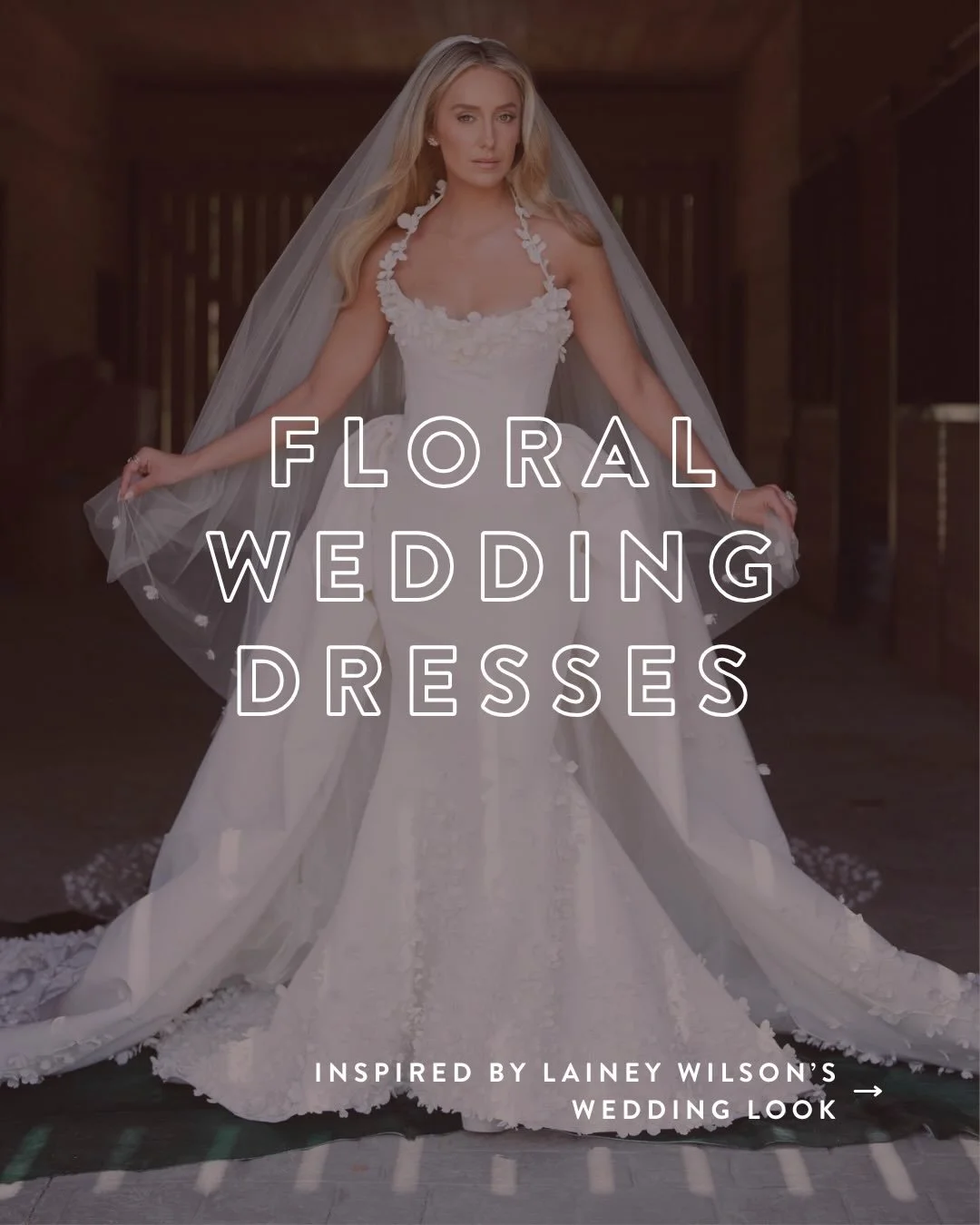 if you&rsquo;re loving the 3D florals on @laineywilson &lsquo;s wedding dress, here are some dresses to try on during your bridal appointment! ✨

which dress is your favorite? 💐

#laineywilson #floralweddingdress #2027bride #summerweddinginspo