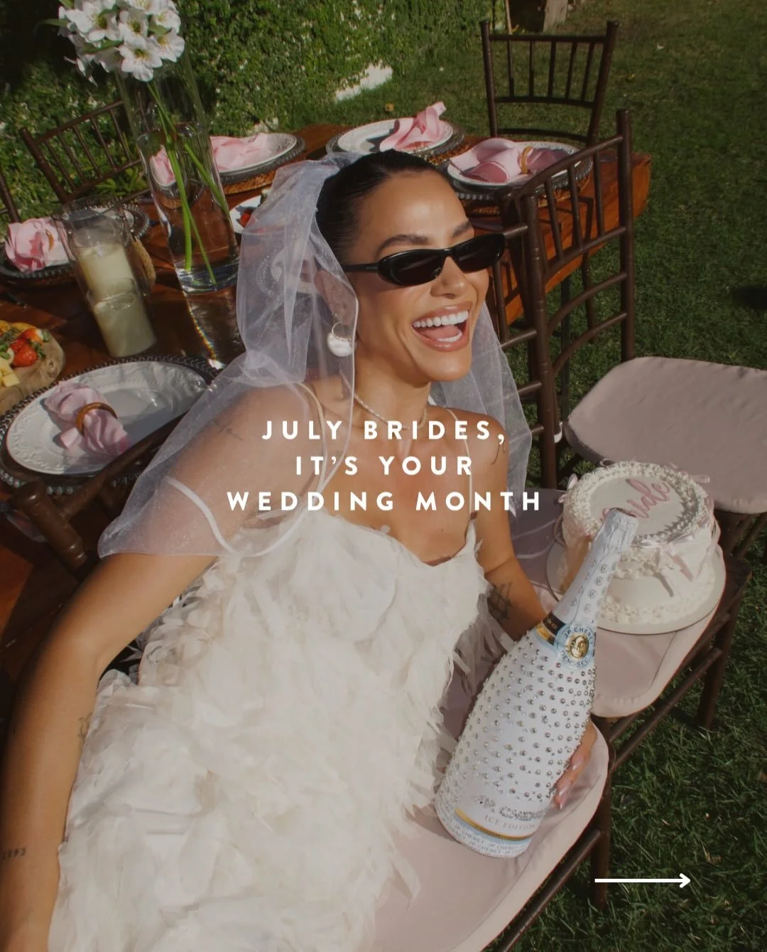 july brides, this one&rsquo;s for you! 🤍

what is your mood going into your wedding month? ✨

#julybride #weddingmonth #summerbride #weddingplanning