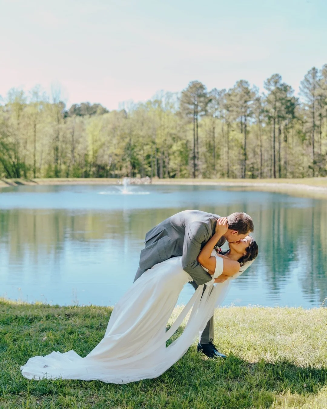 obsessed with this forest wedding between a&amp;b&eacute; bride aidan &amp; colson, featuring @jennyyoonyc ✨

congrats to the teels! 🥂

dress | lee by @jennyyoonyc via a&amp;b&eacute; #raleigh
photographer | @alleluia.weddings
venue | @pinehillpavil