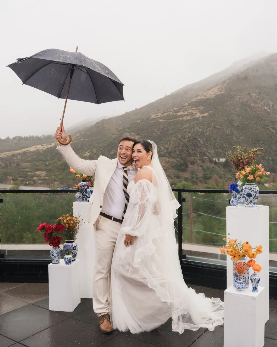 obsessed with this rainy &amp; super romantic styled shoot, featuring @willowbywatters &amp; the cutest dog ✨🤍

shoutout to the creative team who brought this vision to life!

dress | midge by willowby @watters via a&amp;b&eacute; #denver
venue | @t