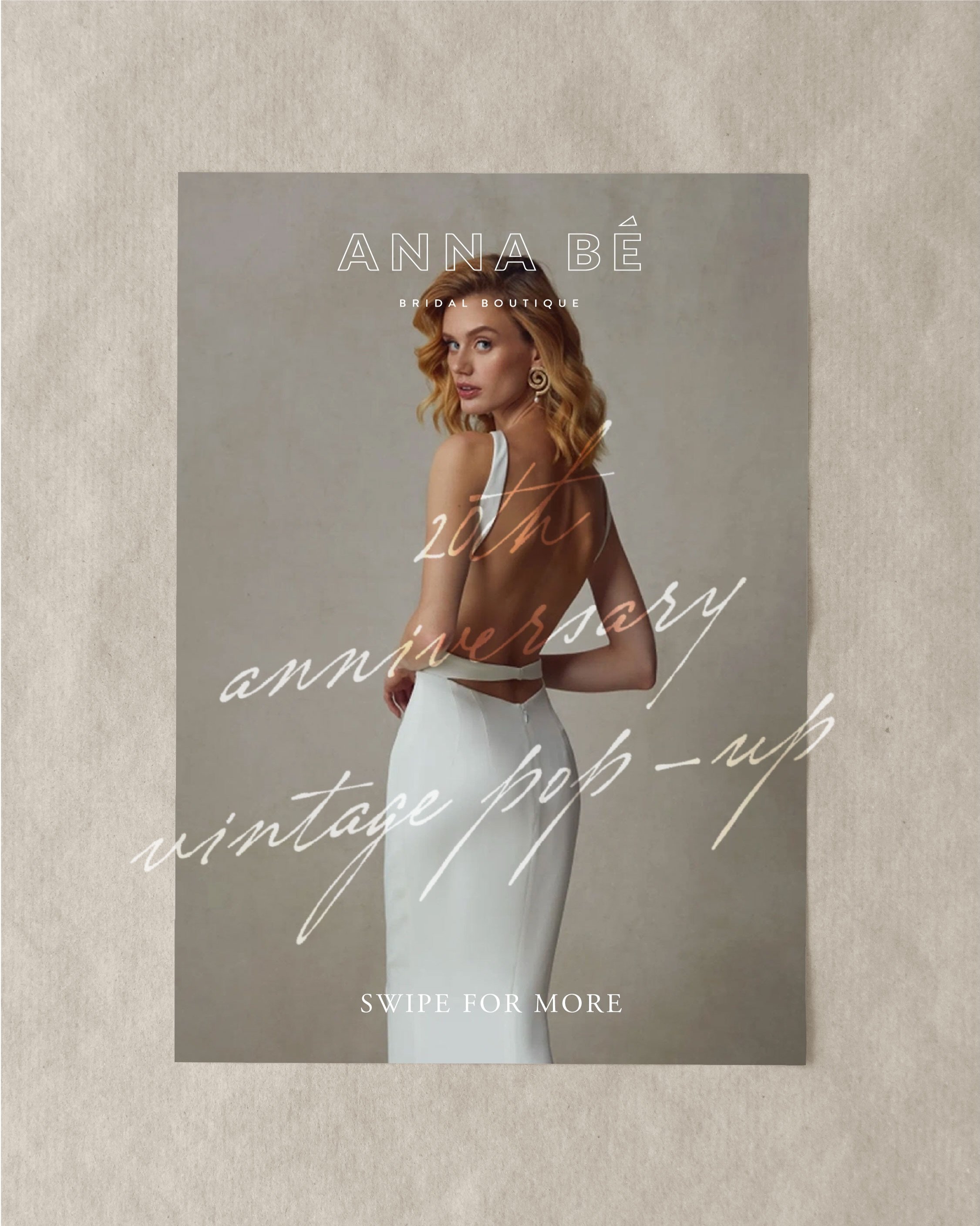 get excited, we&rsquo;re opening up our archives 🖤

this november marks 20 years of anna b&eacute;, + we&rsquo;re celebrating by giving brides a chance to shop an archival collection of wedding gowns. join us for this exclusive vintage pop-up novemb