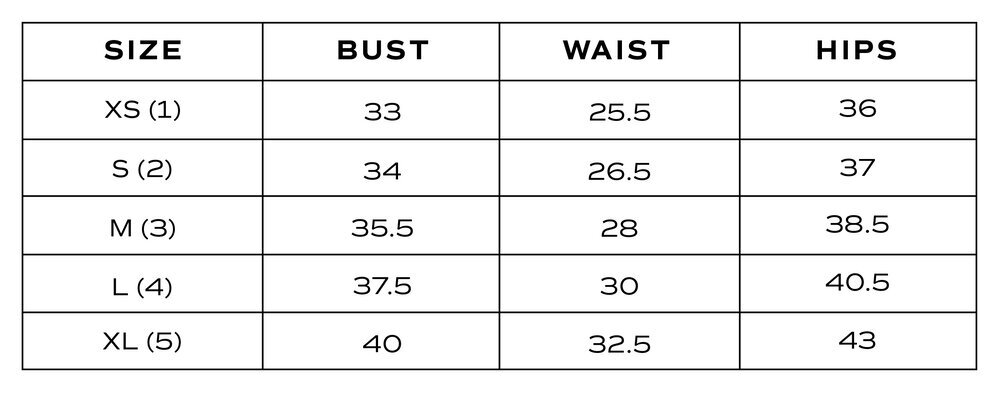 the label size charts｜a&bé bridal shop