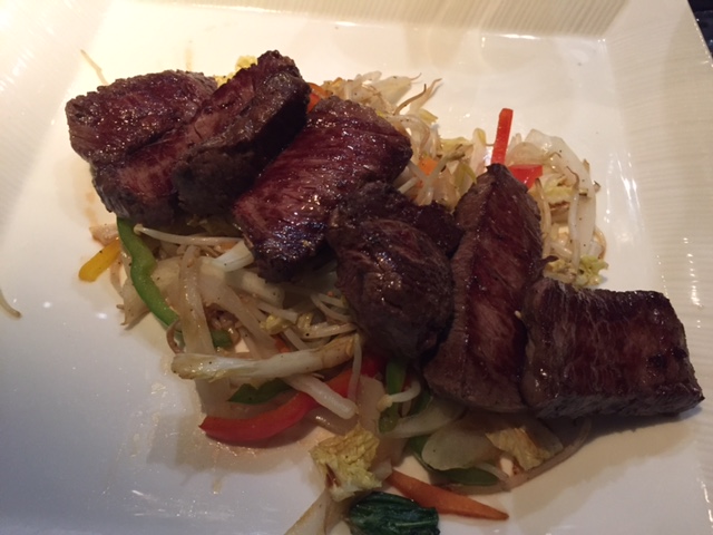 Delicious steak grilled to perfection at UMI's live grill station